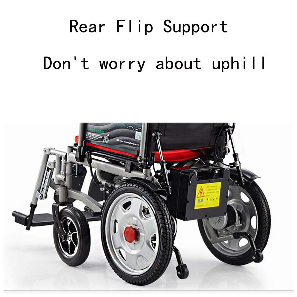 Sedia a rotelle elettrica Pieghevole Leggera, Sedia a rotelle elettrica 2 in 1 per Il Trasporto Seduto e sdraiato, sedie a rotelle elettriche per Adulti e Anziani,
