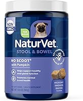 Vista 1 de NaturVet - No Scoot para perros - 120 masticables suaves - Plus calabaza - Apoya la función saludable de las glándulas anales y los intestinos