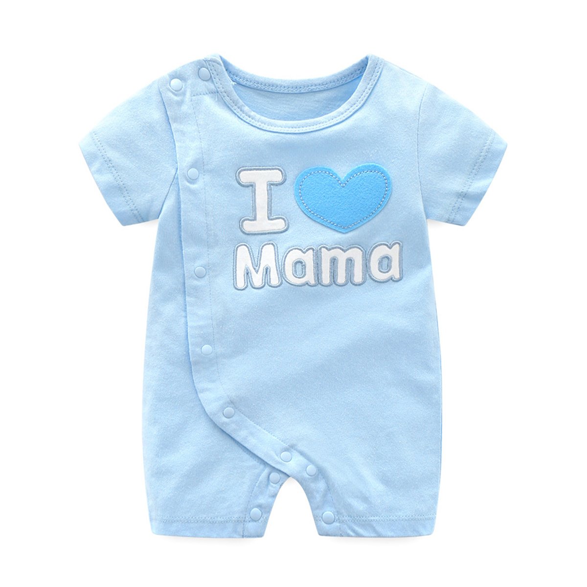 BeboneUnisex Baby Short Sleeve Romper I Love PaPa Climbing Suit Summer Jumpsuit