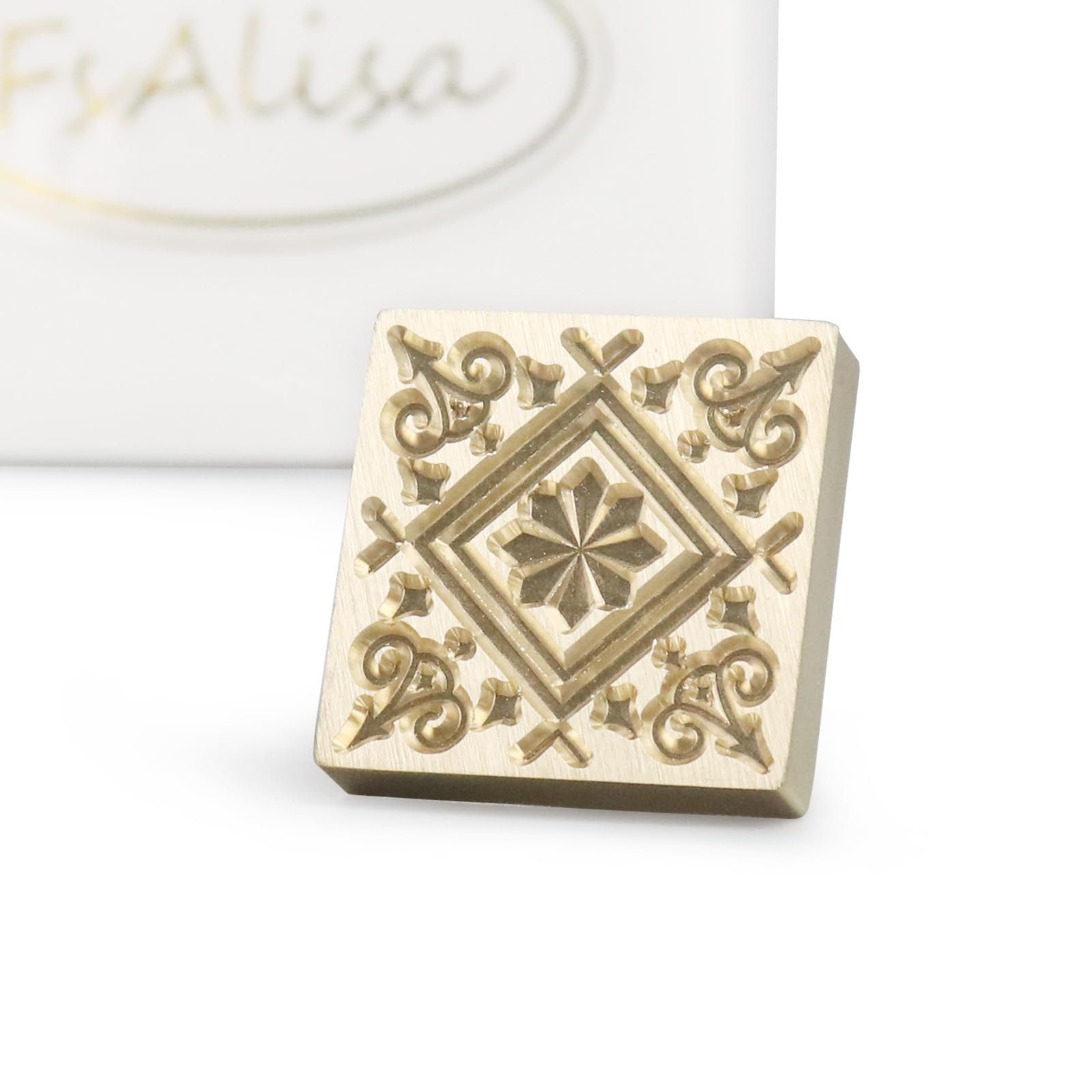 fsalisa European Pattern Wax Seal Stamp Sealing Wax Stamp Vintage Brass Head without Wooden Handle Great for Embellishment of Cards Envelopes Wedding Invitations - Image 2