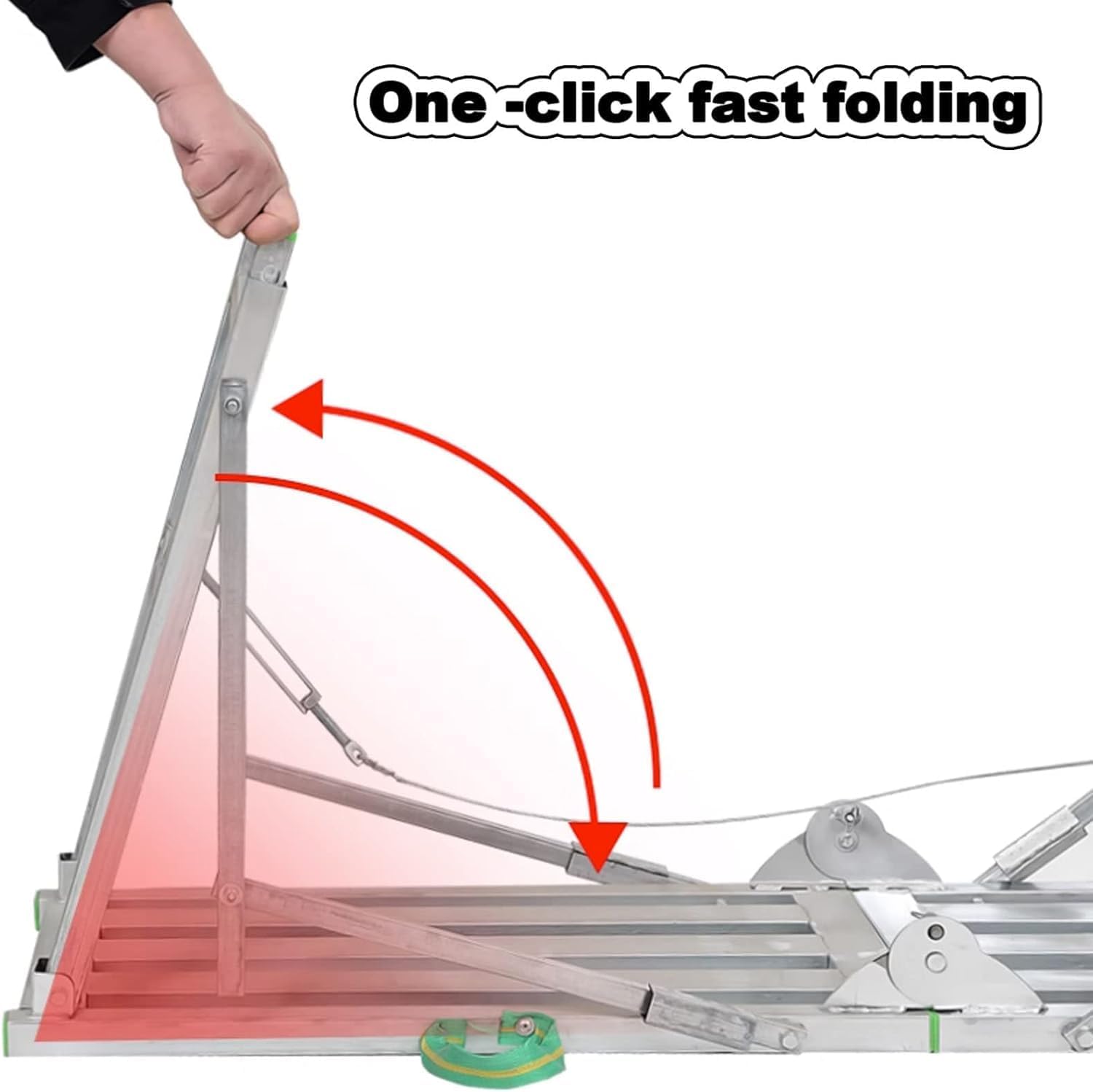 Portable Folding Scaffolding Work PlatformAdjustable Height Steel Ladder Stool (Up to 140cm) Lightweight Compact Easy to Carry Ideal for Construction and Home Use