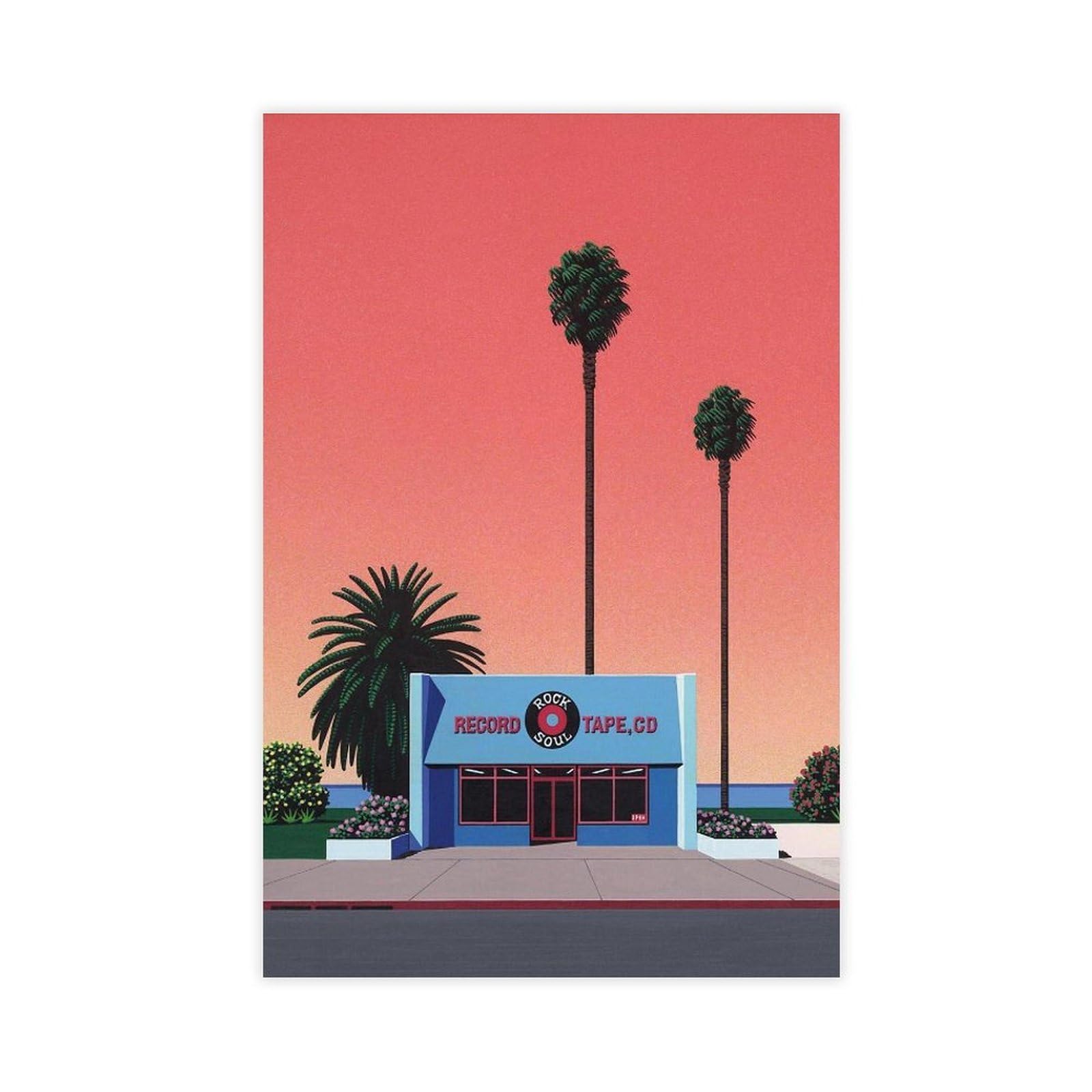 QGVBGF Hiroshi Nagai Art Print Canvas Poster Wall Art Decor Print Picture Paintings for Living Room Bedroom Decoration 20x30inch(50x75cm)