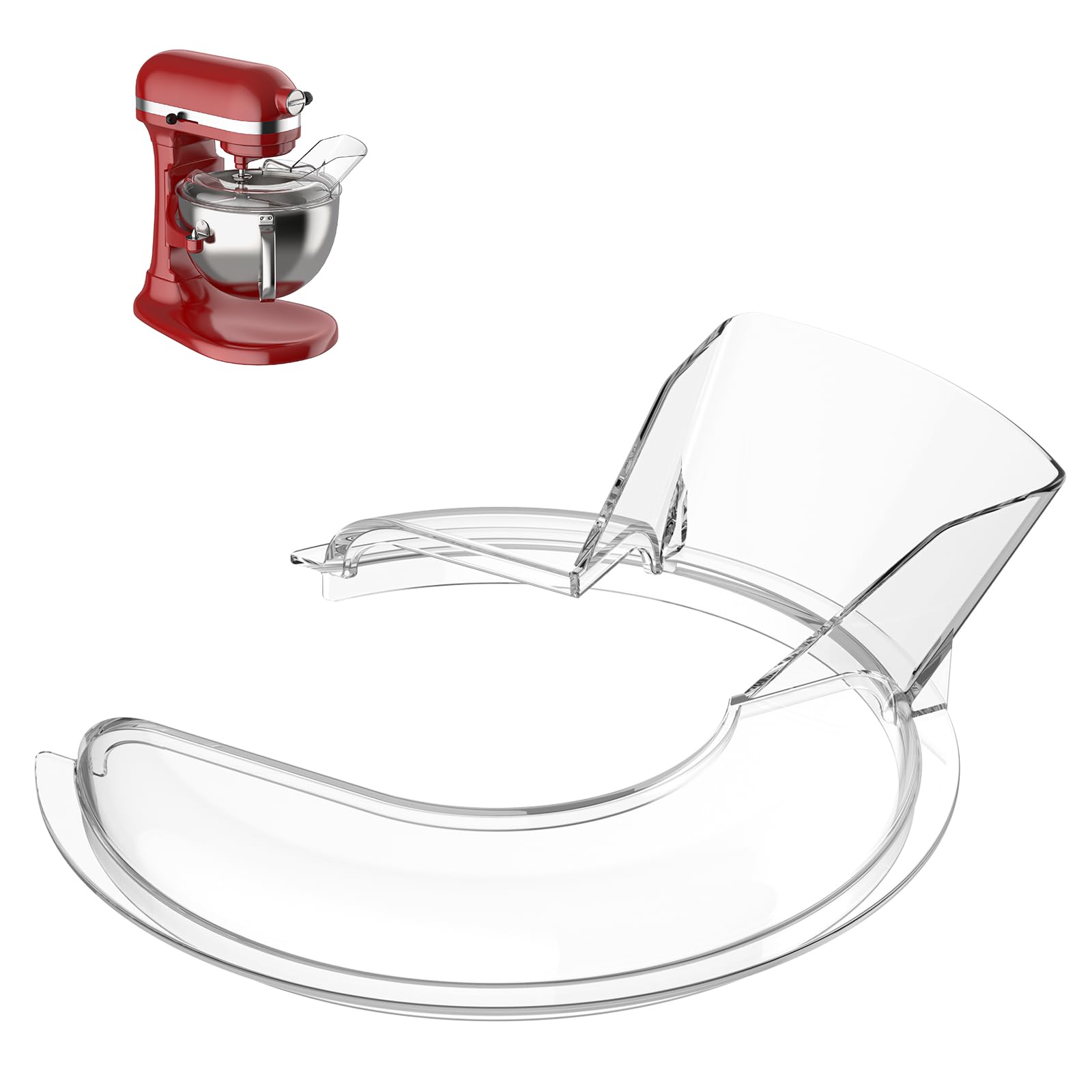 KSMBLPS Pouring Shield for Kitchenaid, Splash Guard for Kitchenaid 5.5-8 Quart Bowl-Lift Stand Mixer and Stainless Steel M...