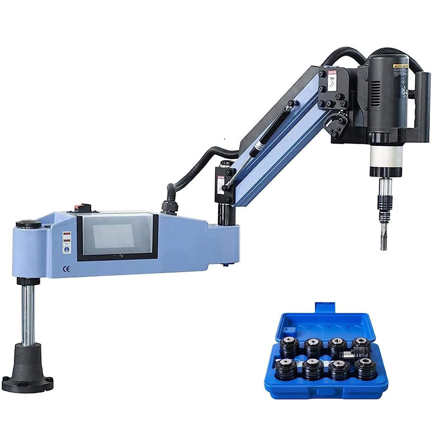 Maschiatrice elettrica Universale M3-M16 Braccio di maschiatura Elettrico 1100 mm Braccio di maschiatura Flessibile Incluso 8 pinze Standard ANSI