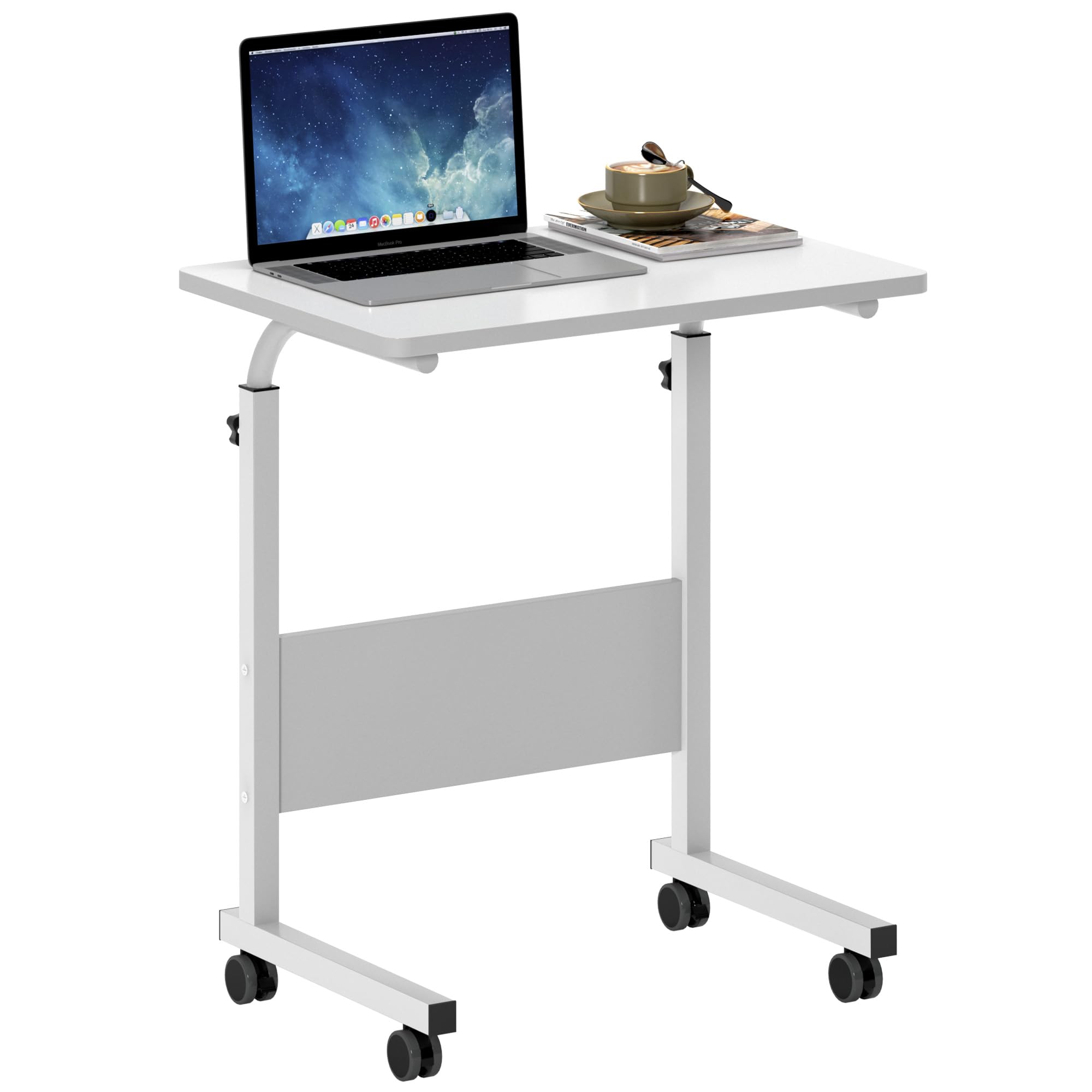 Scrivania a carrello per computer portatile da letto, tavolo portatile a doppia azione per letto e sedia, postazione di lavoro per computer rimovibile, tavolo regolabile in altezza e ad angolo Scrivania a carrello per computer portatile da letto, tavolo portatile a doppia azione per letto e sedia, postazione di lavoro per computer rimovibile, tavolo regolabile in altezza e ad angolo