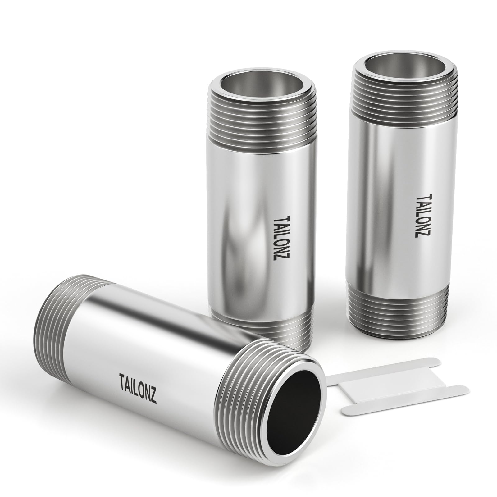Boquilla de tubo de acero inoxidable 304 NPT macho de 3/8 sin fugas para alta presión