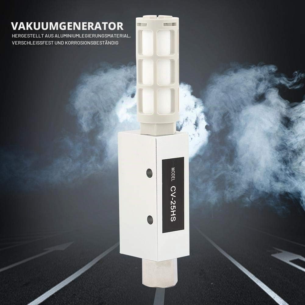 Akozon Vakuumgenerator, CV-25HS pneumatischer Vakuum-Ejektor mit Schalldämpfer