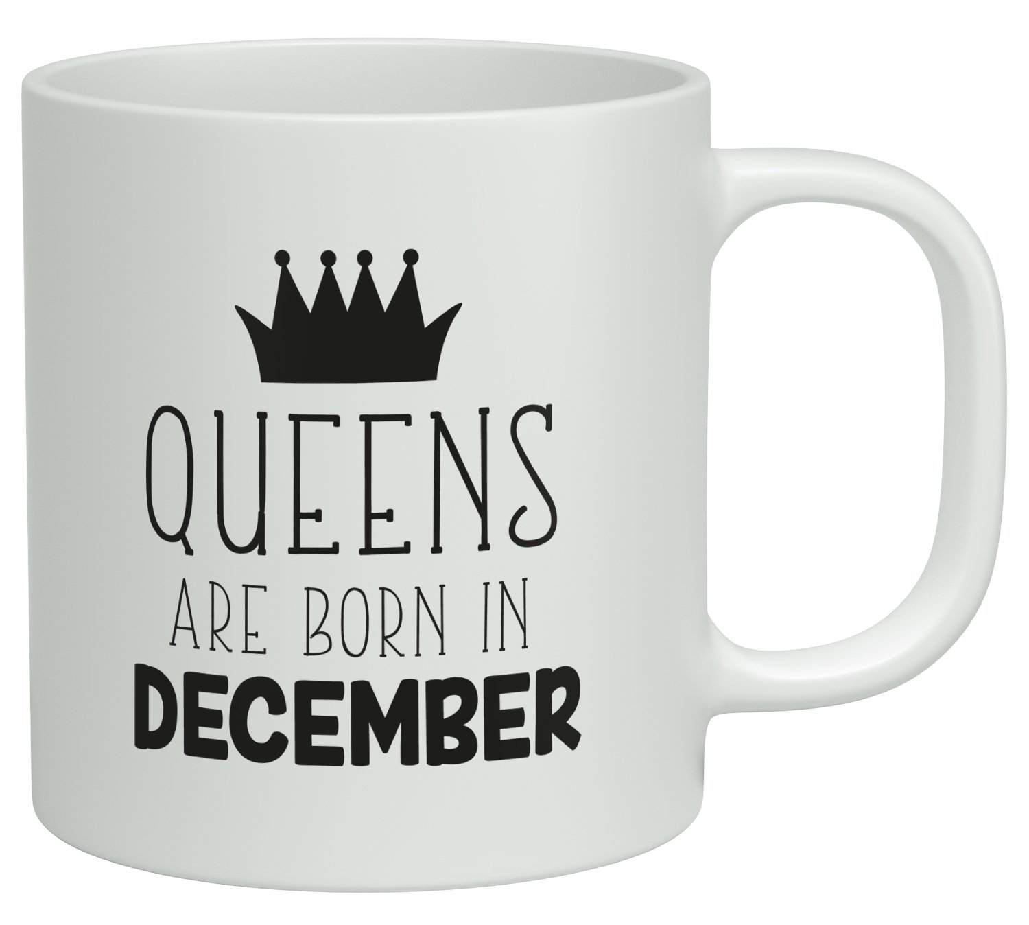 Shopagift Queens are born in December White Birthday 10oz Novelty Gift Mug Cup