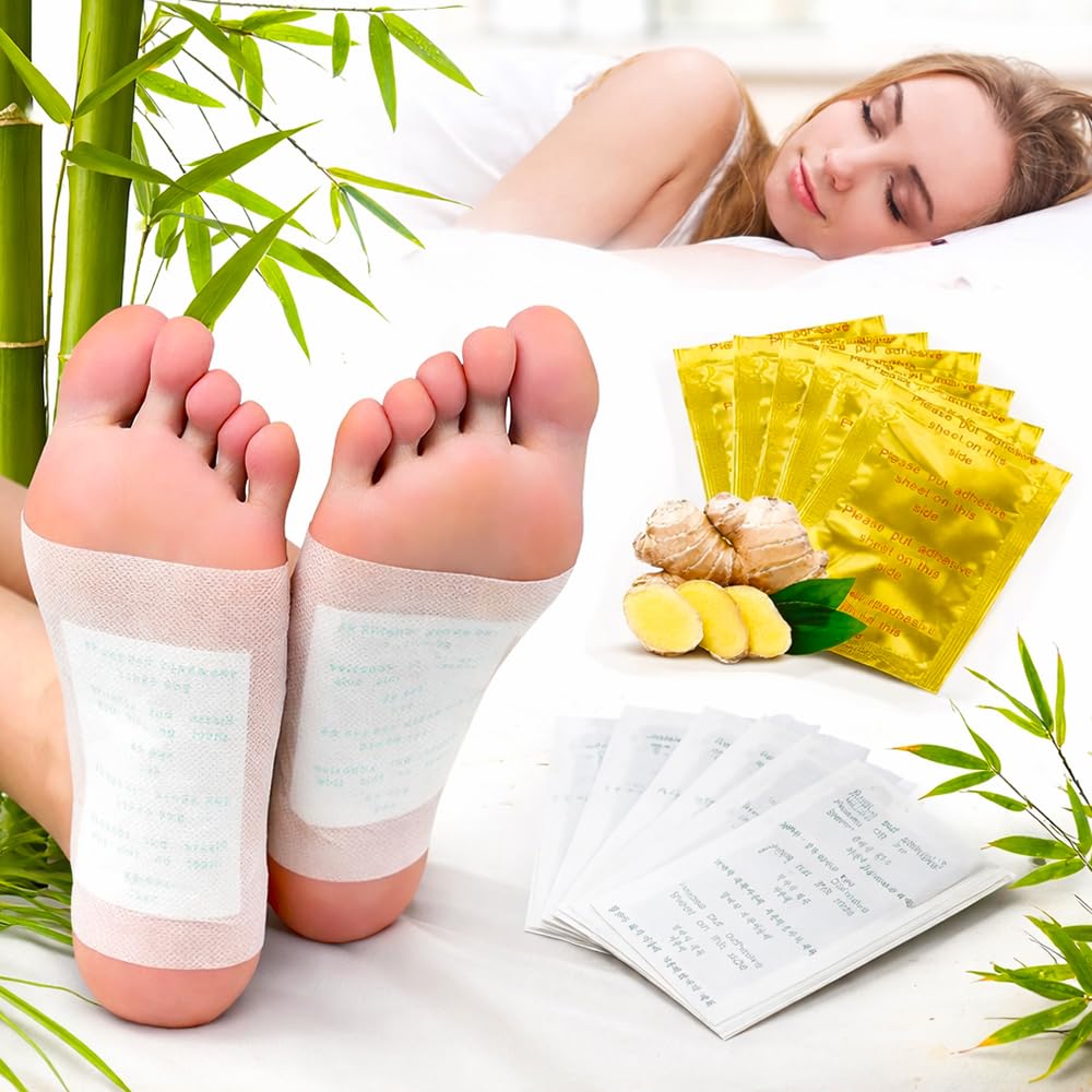 Weight Loss Organic Health Gold Foot Patch (Gold Patch++) – Ginger & Herbal Detox Foot Pads for Toxin Removal, Body Cleansing & Relaxation | 5 Pairs (10 Foot Patch)-image-49