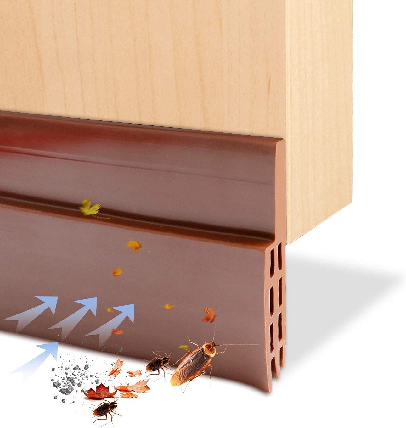 Strip - Sound-Proof Gap Filler Door Bottom Sealing Strip Guard for Home Door Stoppers Door Seal Door Closers Energy Saving Door Stopper for Reduce Door Dust Insects Protector