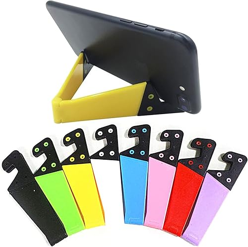 VOVIGGOL Soporte portátil para teléfono celular para escritorio, paquete de 8, soporte plegable para teléfono móvil de viaje, soporte universal para