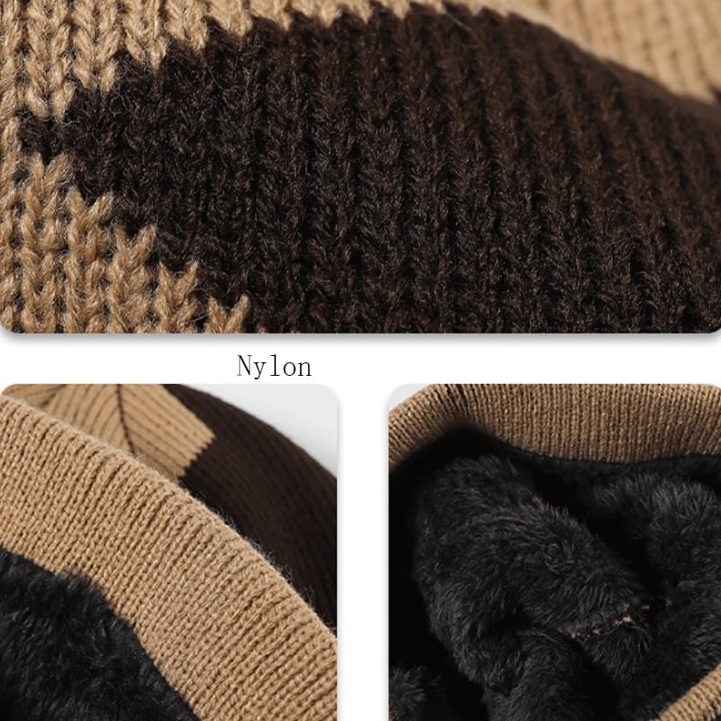 Winter Thick Knitted Hat for Women Warm Windproof Flat Hats