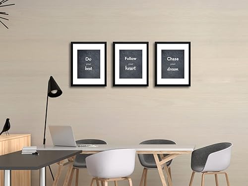 Miniatura 5 de DEKWINN Juego de 3 portarretratos de 11 x 14 pulgadas con cristal real para fotos de 8 x 10 pulgadas con paspartú o de 11 x 14 pulgadas sin