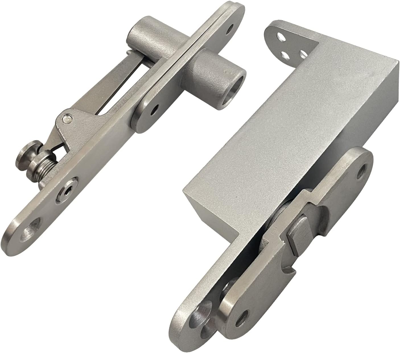 Self Closing Hidden Pivot Door Hinges, 360 Degree Shaft Swing Door Pivot Hinges Hardware, Stainless Steel Invisible Concealed Door Closer Hinge System for Wooden Invisidoor Secret Door
