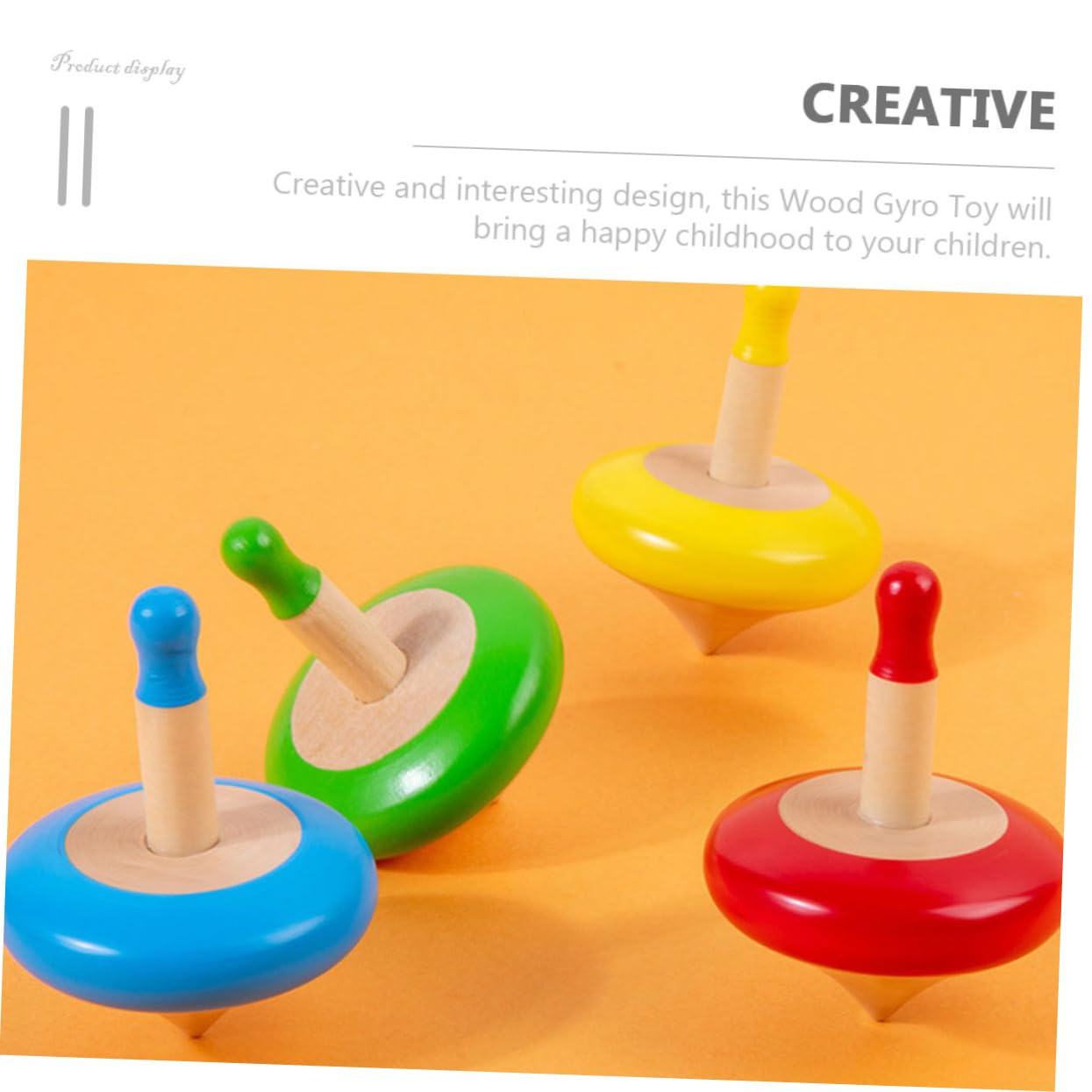 Toddmomy Portable Wooden Gyro Games for Boys and Girls Decompression Gyro Toys Wear-Resistant Toys for Boys and Girls