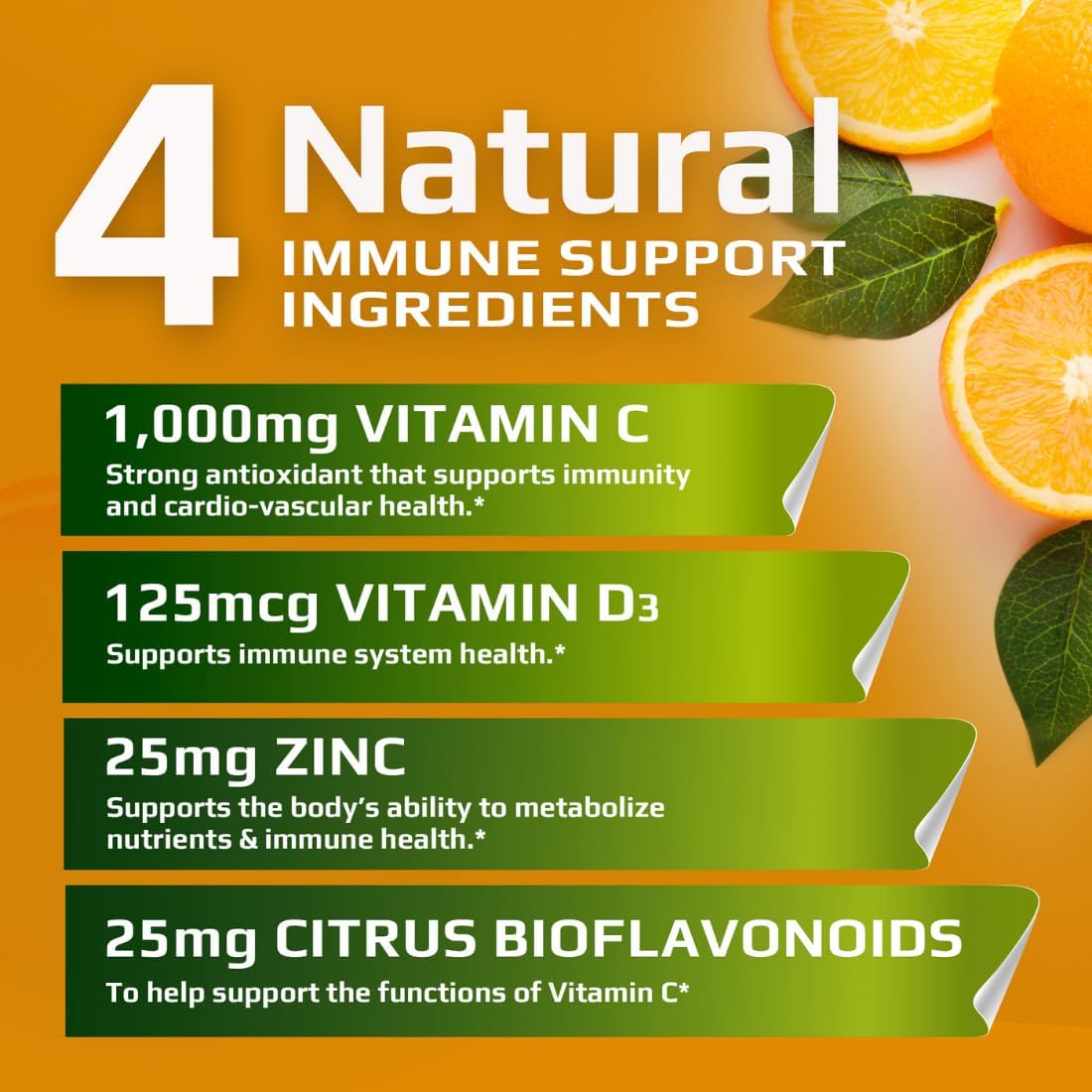 C D Z CHEWABLES | Vitamin C, 1000mg | Vitamin D3, | Zinc, | Non-GMO & Gluten Free | 120 Vegetarian Chewable Tablets | 120 Servings