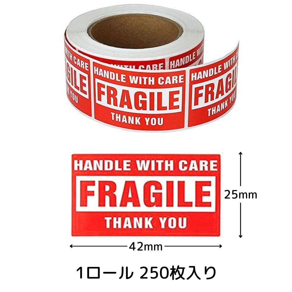 【ケアシール　取扱注意】レトロ　ドール　10枚 Amazon.co.jp: ケアマークシール 赤 ロール 250枚 45mm×25mm 大容量