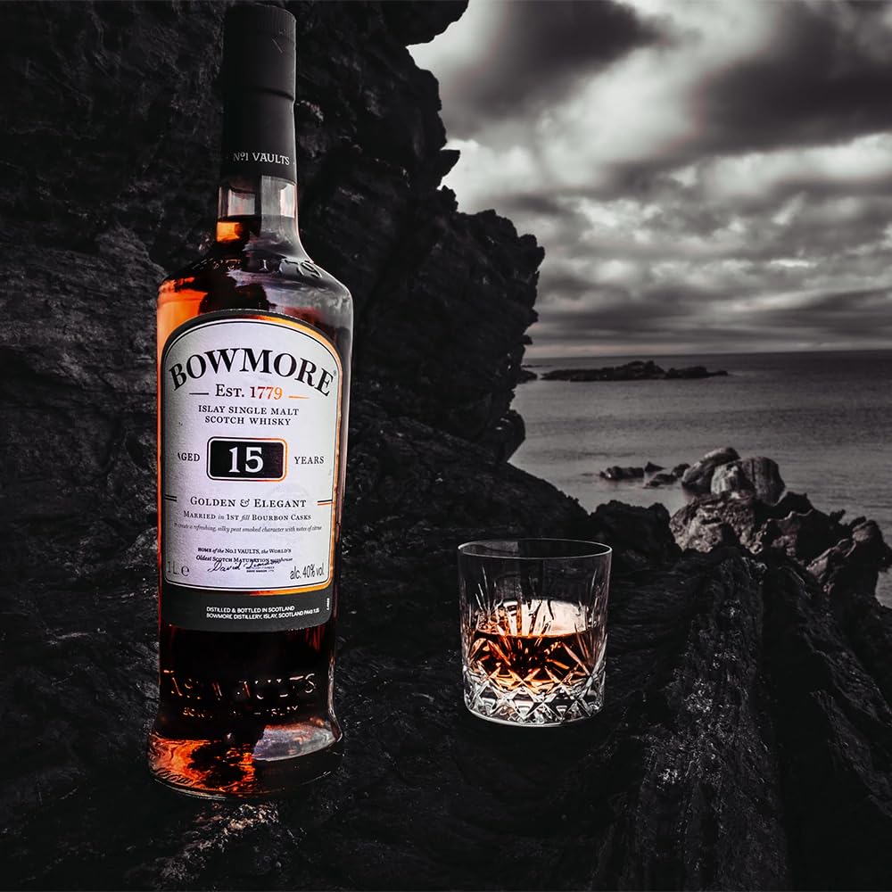 Bowmore 15 Ans Golden & Elegant Single Malt Whisky 1 L