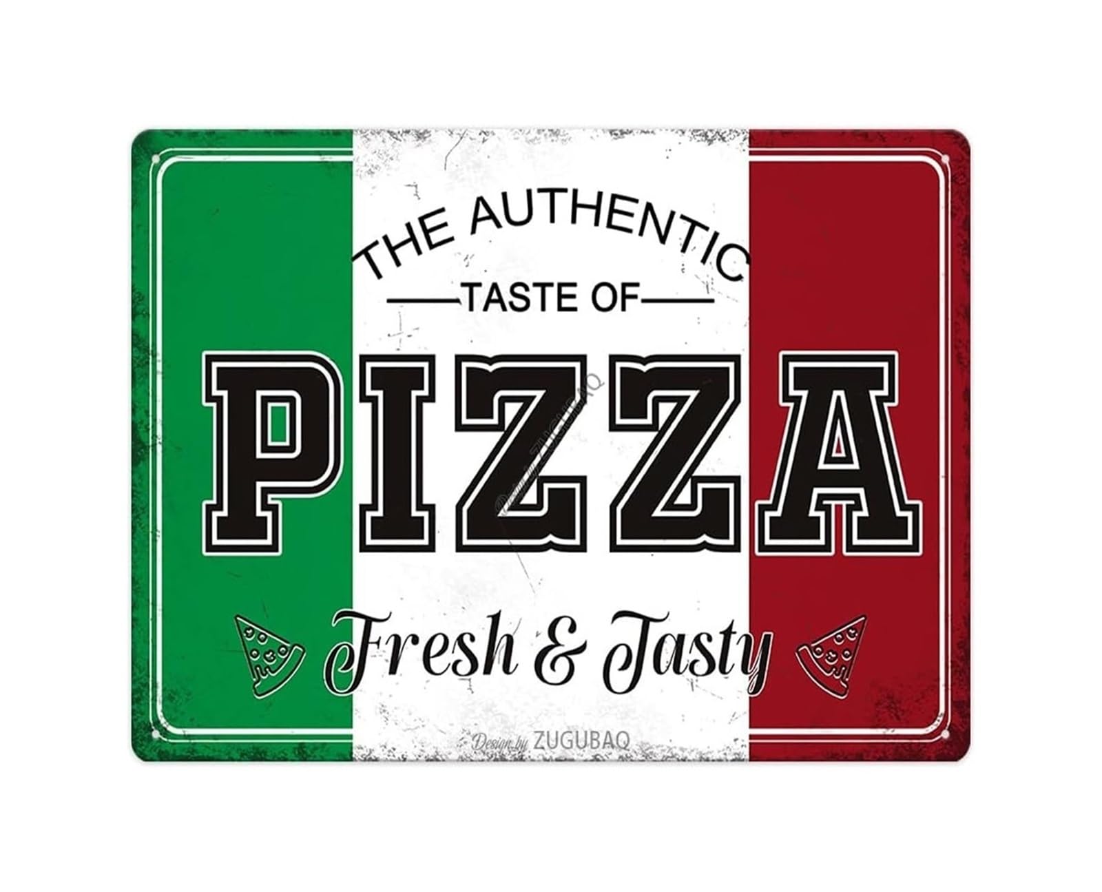 CBQZCHWDKT Pizza Party Metal Tin Sign Vintage Funny Wall Decor for Game Room Man Cave Basement Kitchen Bar 8 X 12 inch