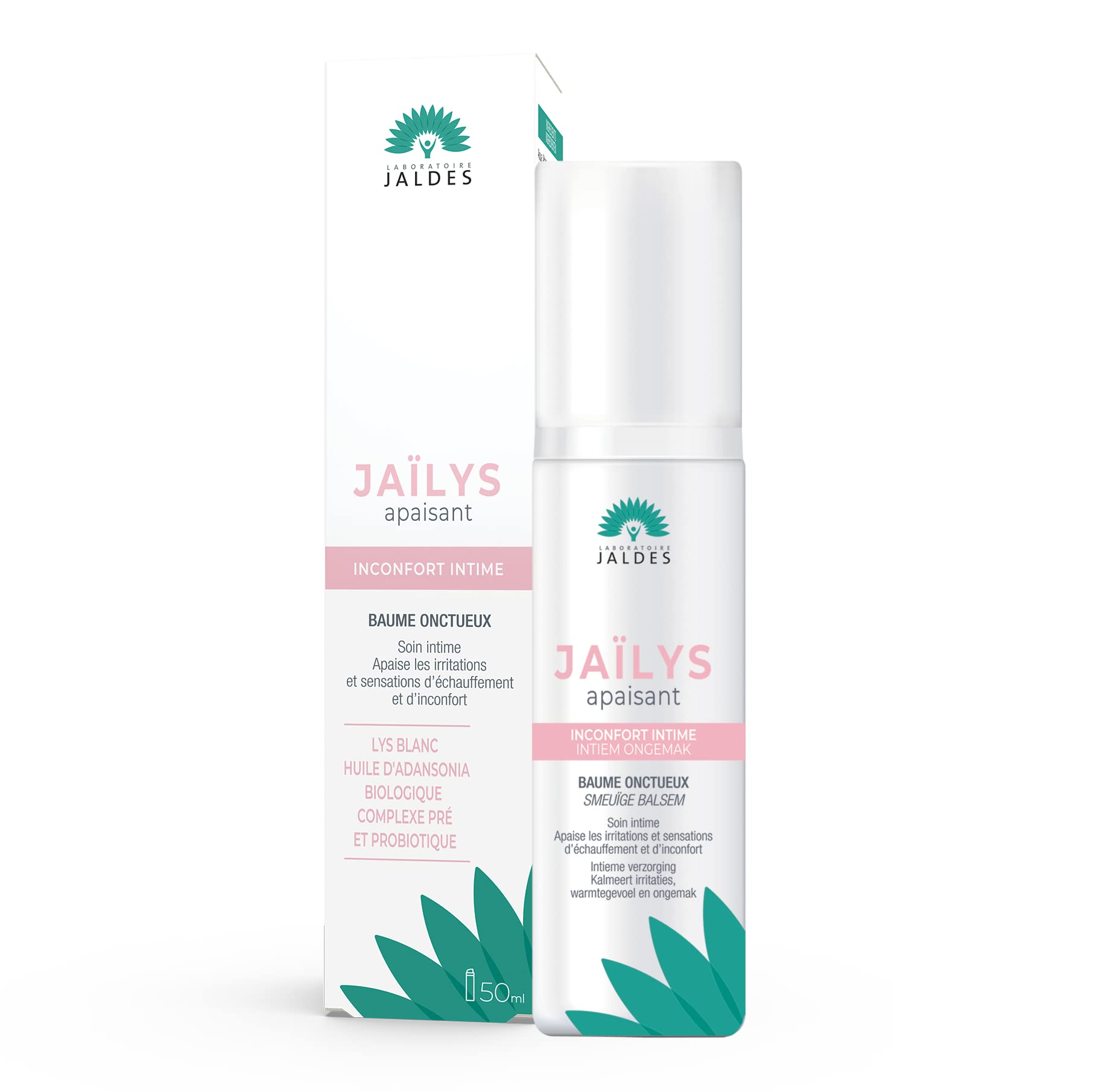 JAÏLYS APAISANT | Inconfort de la zone intime | Airless 50ml | Pour apaiser, soulager et adoucir la zone vulvaire | Excellente tolérance | Peut être utilisé dès 3 ans | LABORATOIRE JALDES