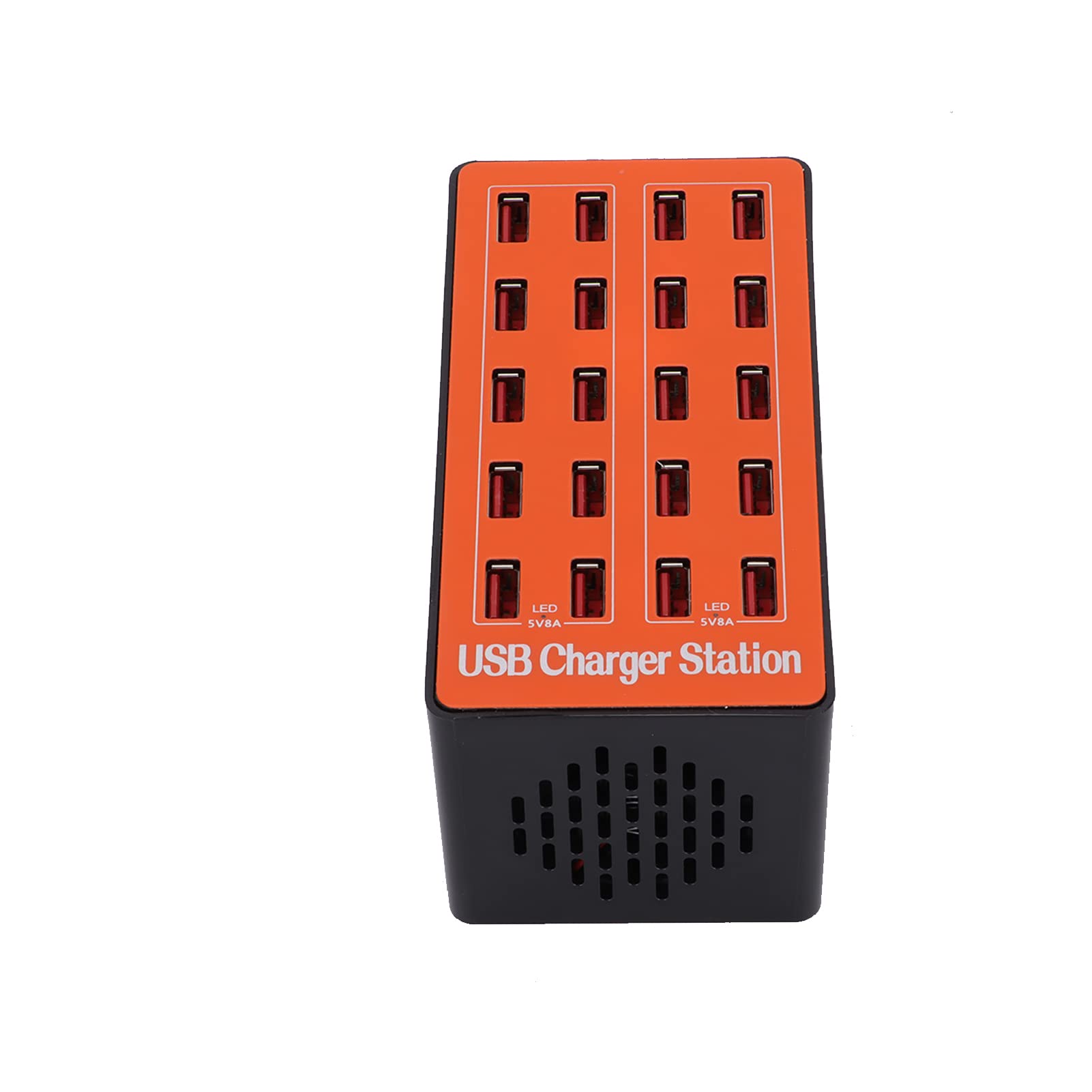 ciciglow Station de Charge USB à 20 Ports, Alimentation Murale, Chargeur Intelligent Rapide pour Plusieurs Appareils, 100-240V (Prise UE)