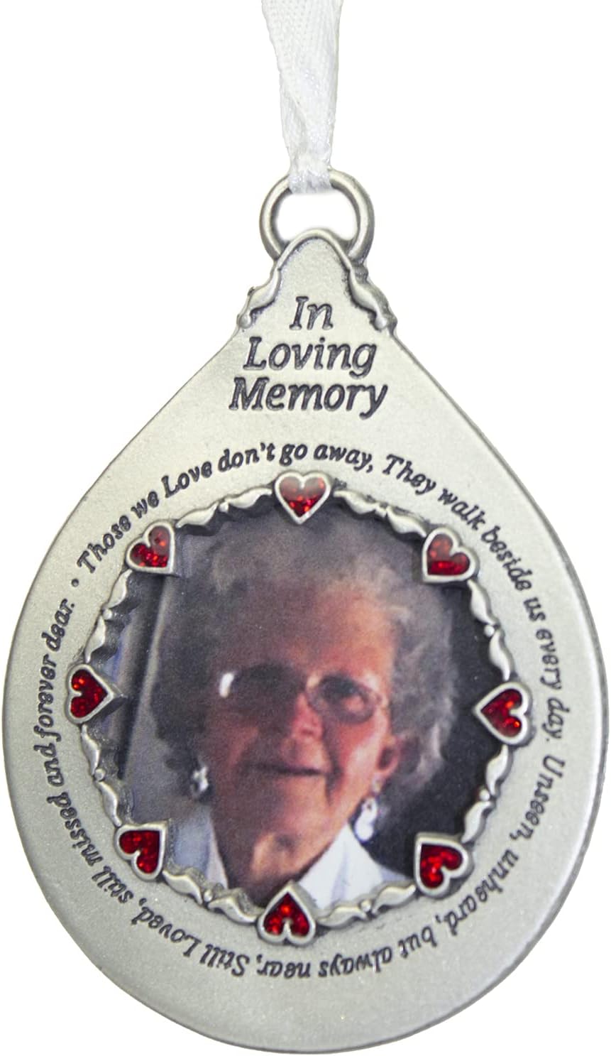 Memorial Photo Frame Ornament - In Loving Memory, Memorial Christmas Ornaments, 1 1/2-Inch Photo, by Abbey & CA Gift