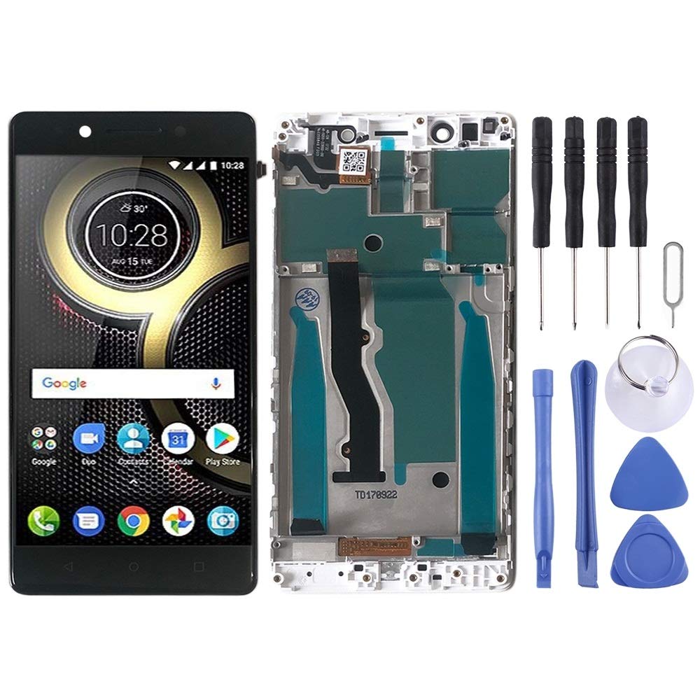 Écran LCD Lenovo K8 Note noir assemblé avec vitre tactile et châssis de remplacement - 5