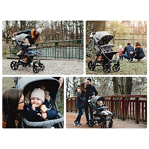 LIONELO Annet Plus Buggy bis 22 kg mit Liegefunktion, Kinderwagen klein zusammenklappbar mit Zubehör, Eva-Schaum-Räder, Moskitonetz, Fußdecke Getränkehalter, Korb