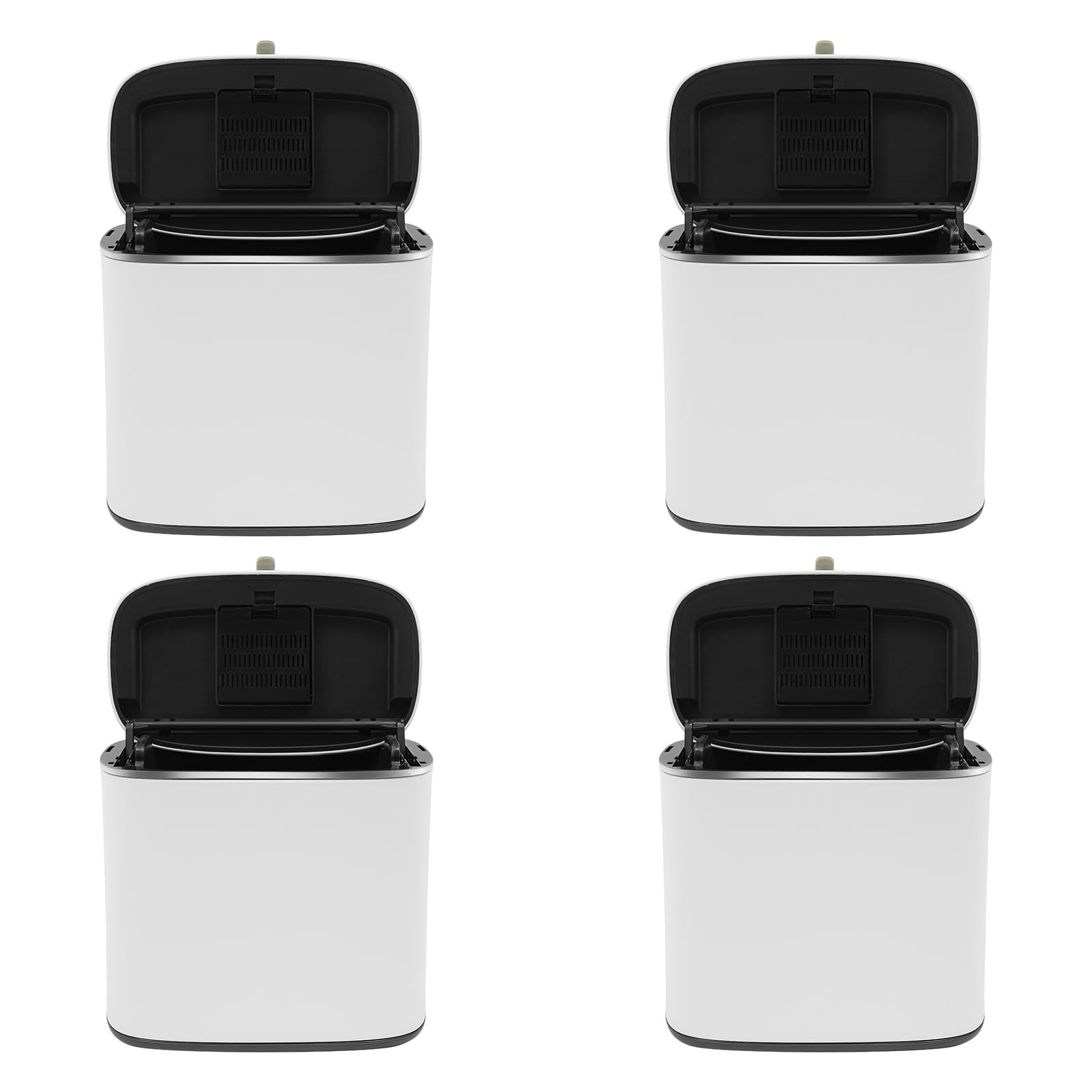 Haushaltsmülleimer für die Wandmontage häng 4er-Pack Weiß