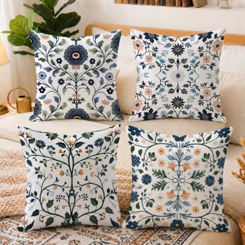 Housse de coussin 65x65cm lot de 4 double face imperméable et lavable