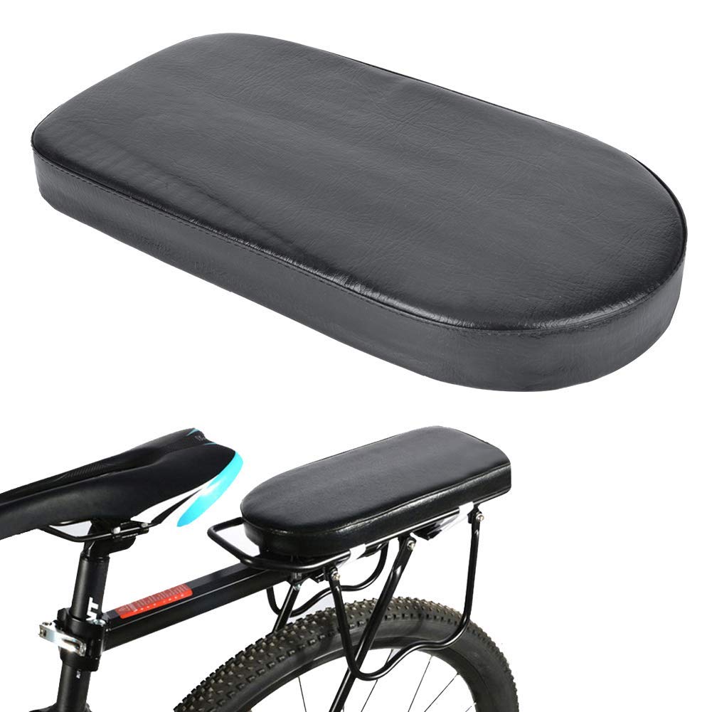 Coussin de selle de vélo en polyuréthane noir pour selle de vélo de montagne - Large coussin doux - Accessoire de vélo pour l'école, le sport, le sentier