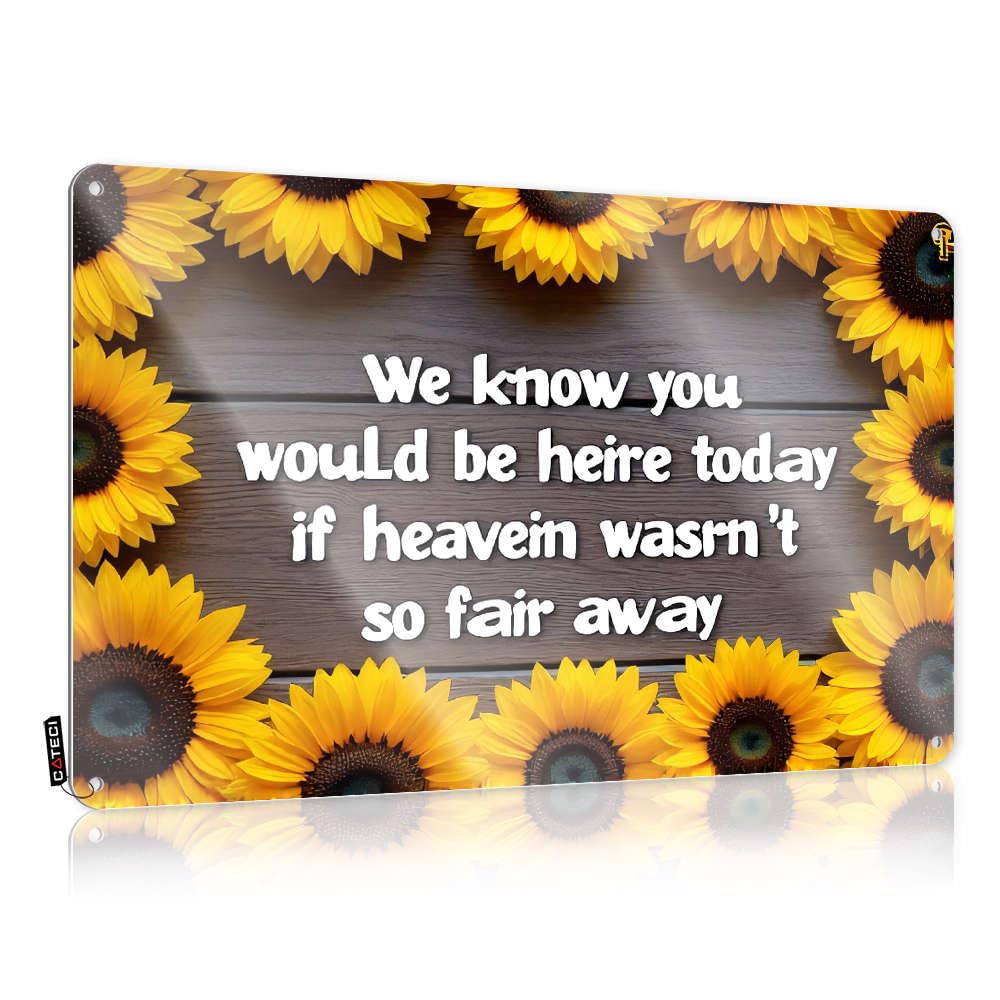 Funny Sign Gift Waterproof Artwork, Indie Retro Print For Cafe Pub Garden | Decore Pre-drilled Custom We Know You Would Be Here Today(20X30CM)