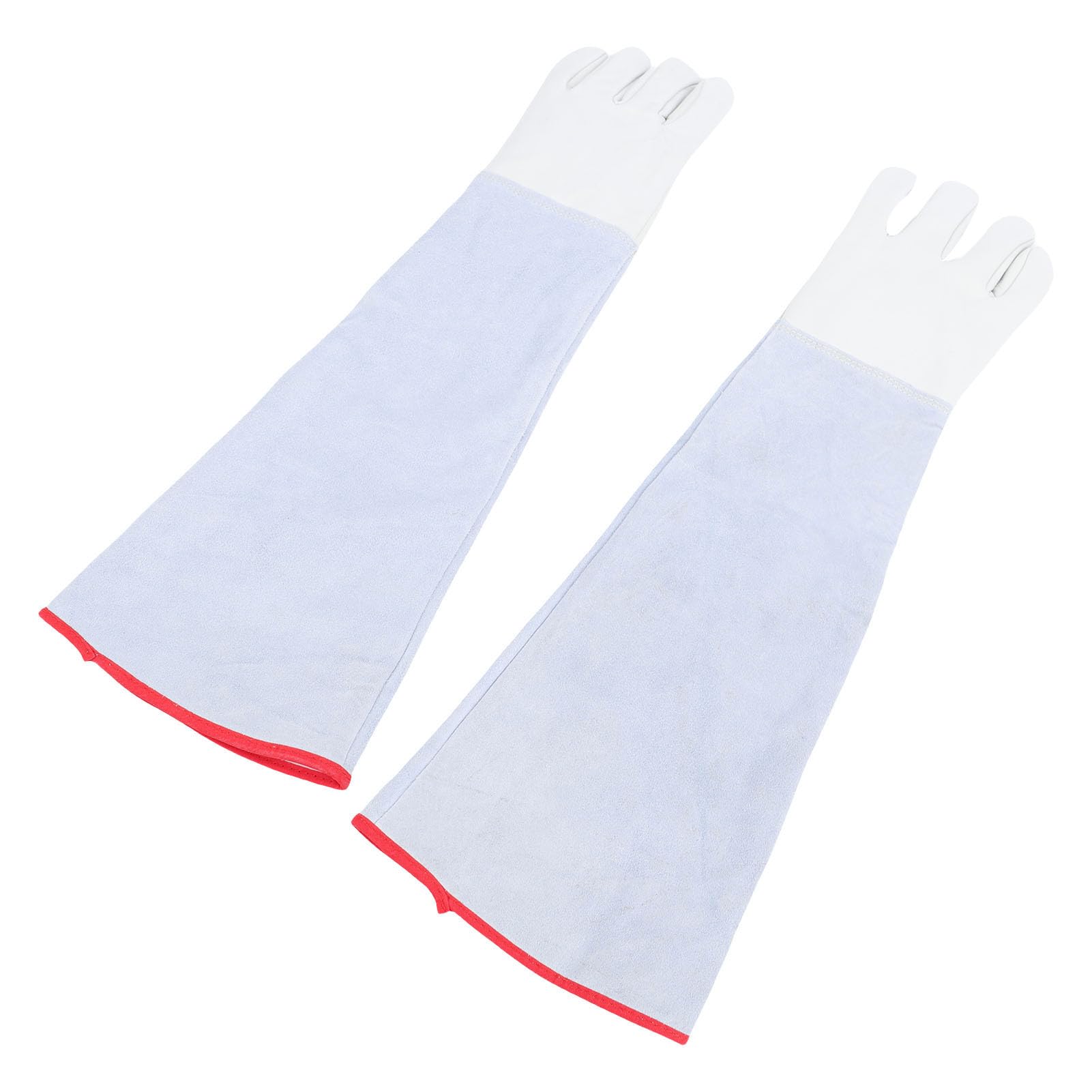 Rękawice Przeciw Zamarzaniu, do Pracy z Suchym Lodem, Ochronna, Skórzana, długość 60 Cm, Kriogeniczne, Odporne na Wysokie Temperatury, Laboratorium, przemysł, Gaśnice, Izolacja