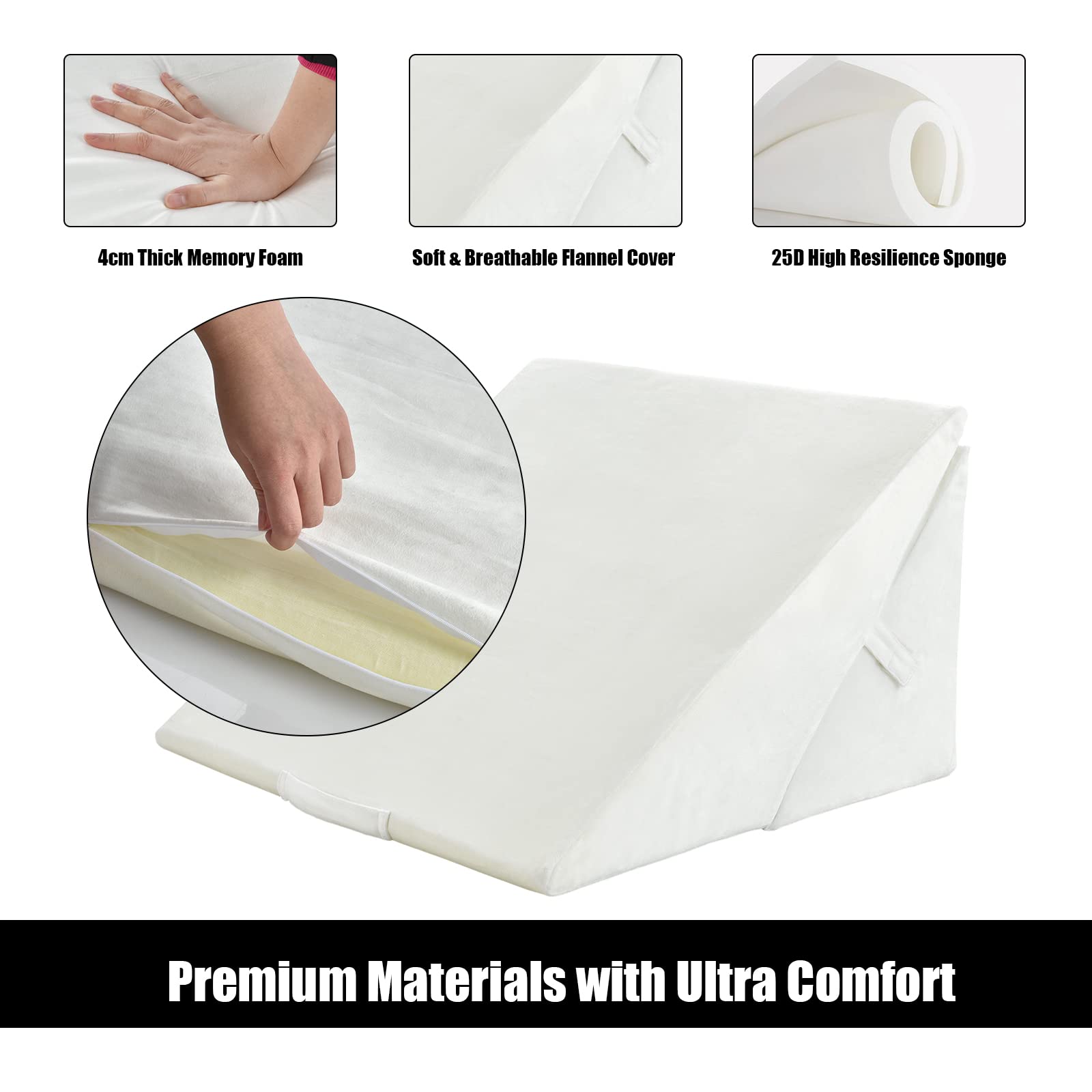 Cuscino Da Lettura Con Braccioli E Tasche - Memory Foam, Rivestimento Morbido, 44 Colori - Foto 4