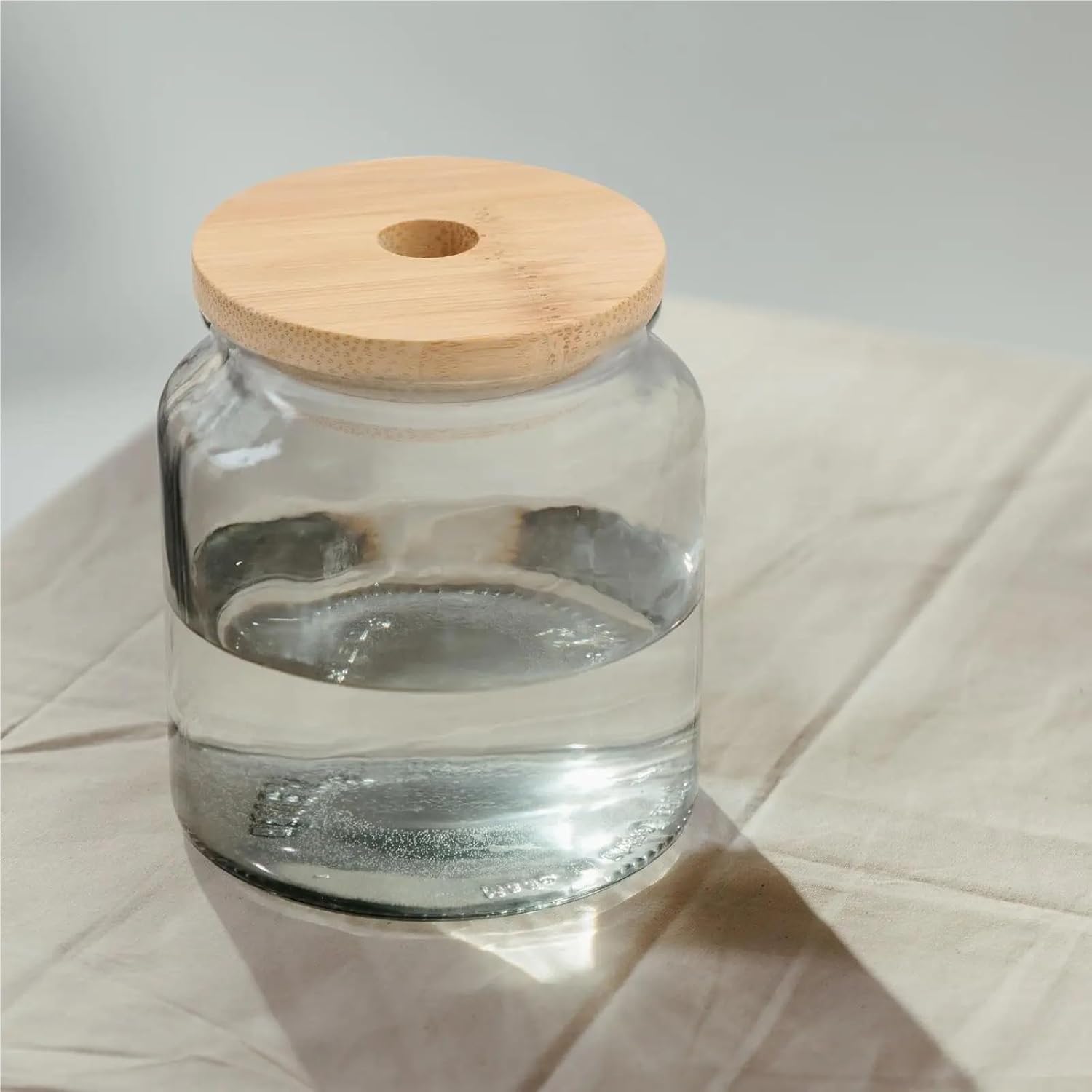 Bamboo Lids 16pcs Bamboo Jar Lid, Wooden Cover Reusable Sealed Storage Canning Containers Safe Glass Wood