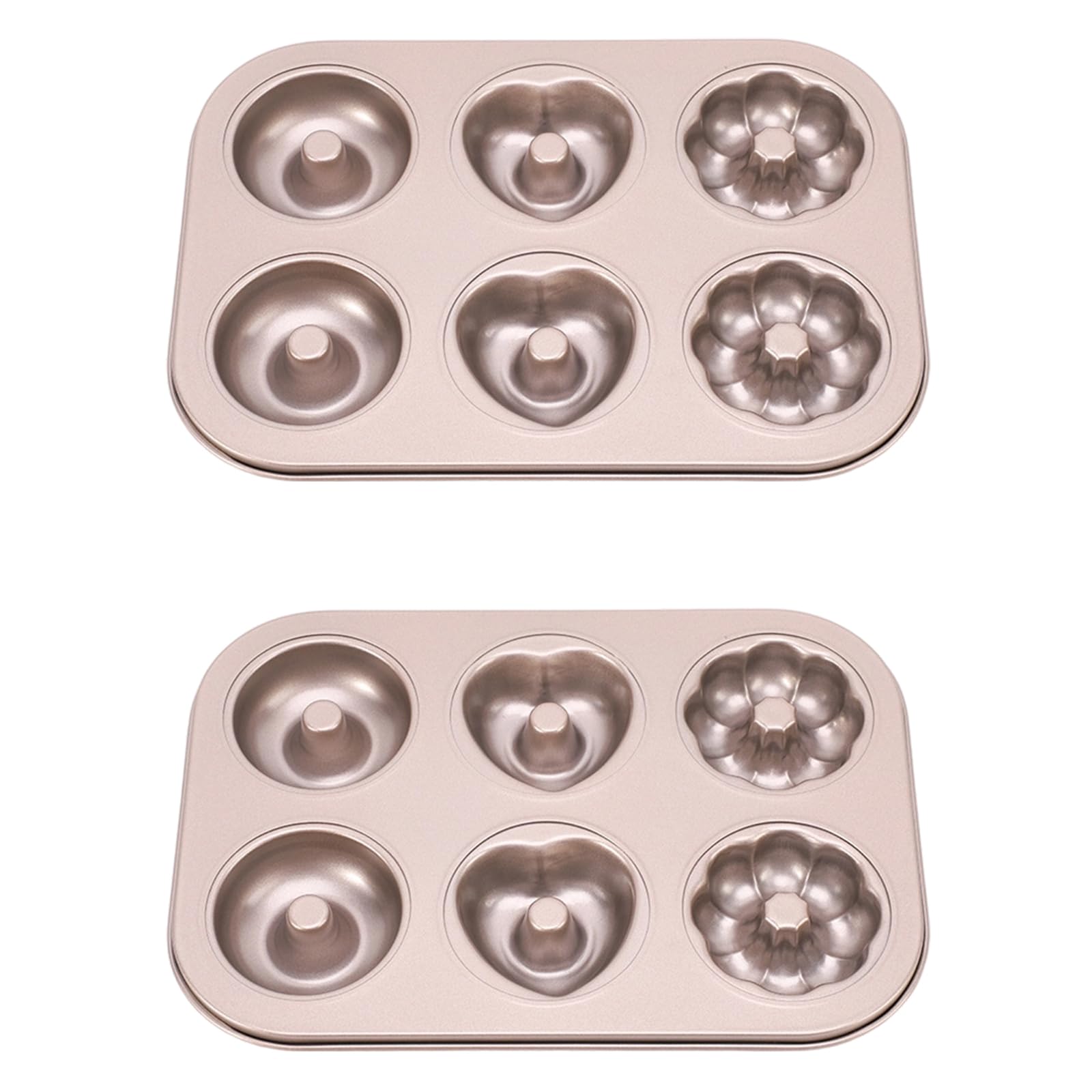 Jazuaiao Of 2 Stainless Steel Construction Baking Molds for Uniform Heat Distribution Home Baking Tool Kitchen Gadget Bake Molds