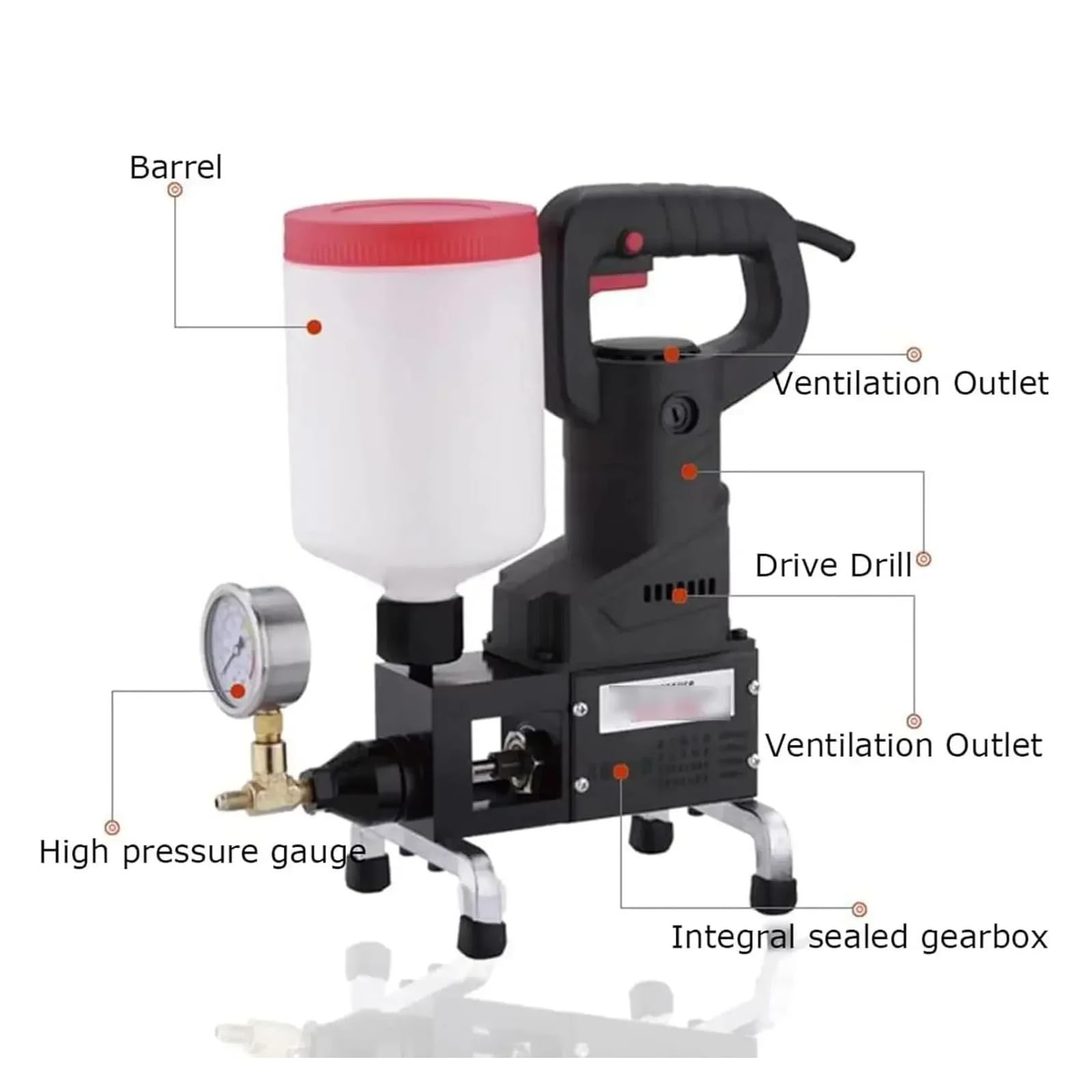 Máquina de inyección espuma poliuretano alta presión 1100 W for reparación y taponamiento grietas Múltiples escenarios de aplicación