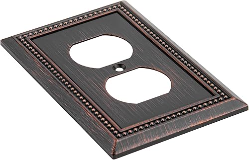 Vista 172 de Henne Bery Sunken Pearls - placa decorativa de pared para interruptor (Palanca simple, 2 unidades, níquel satinado)