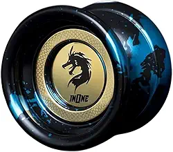 Ioiô Profissional Sem Resposta, Liga Metálica, Design Borboleta, Colorido Galaxy (Dragão-Azul-Preto)