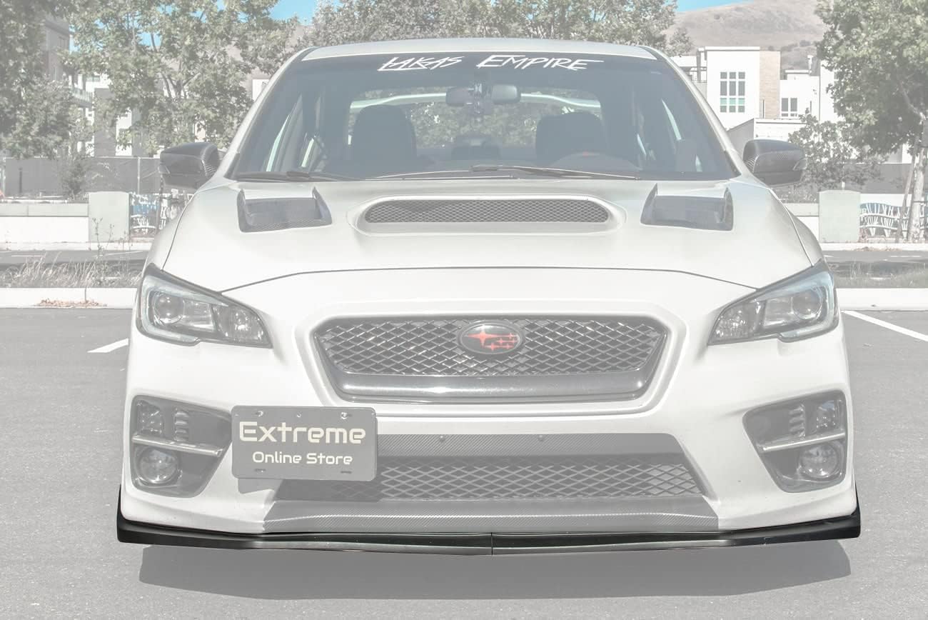 Replacement For 2015-2017 Subaru WRX & STi JDM S207 Style Polypropylene Primer Black Front Bumper Lip Splitter Ground Effect