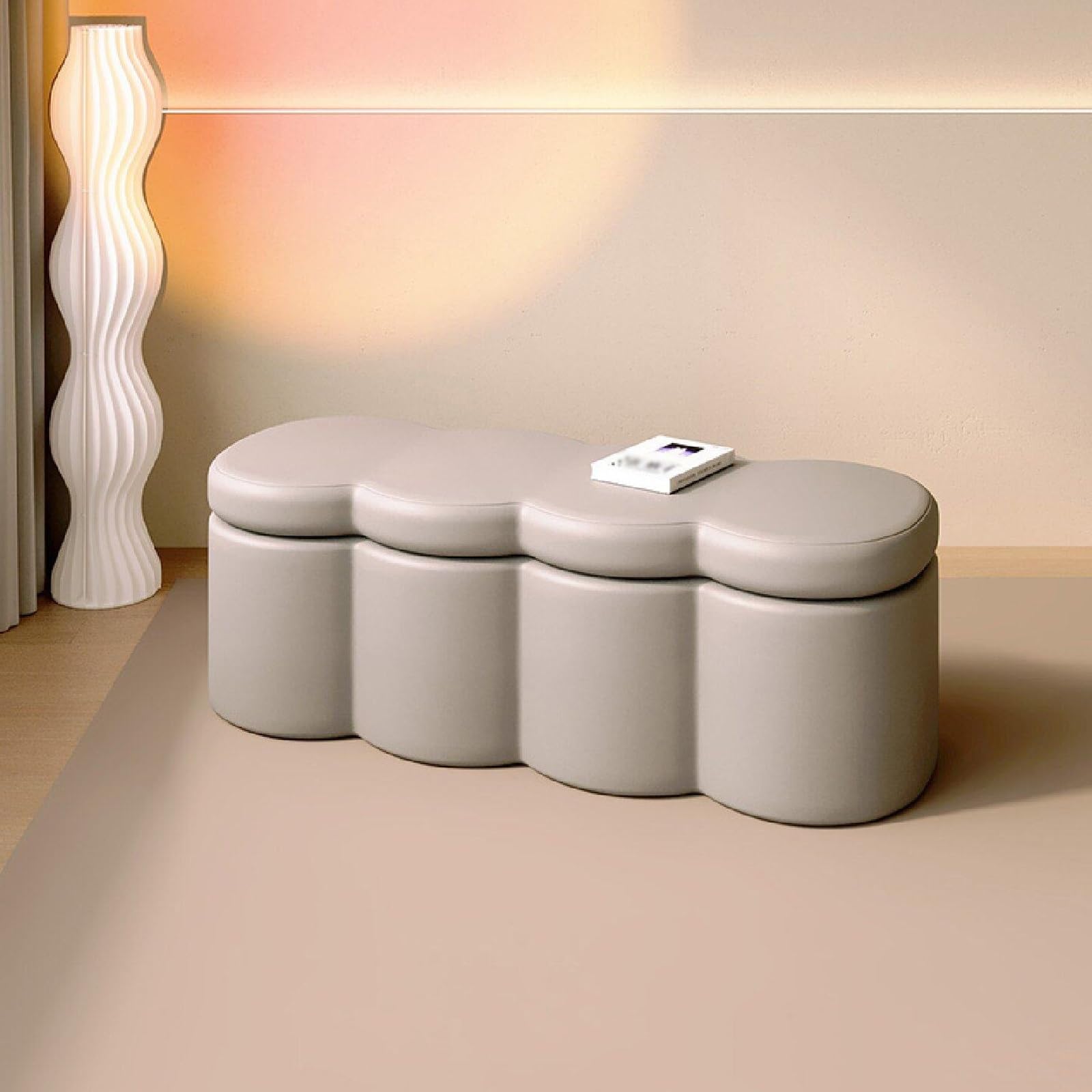 Ottoman de rangement gris pour sublimer le salon ou la chambre