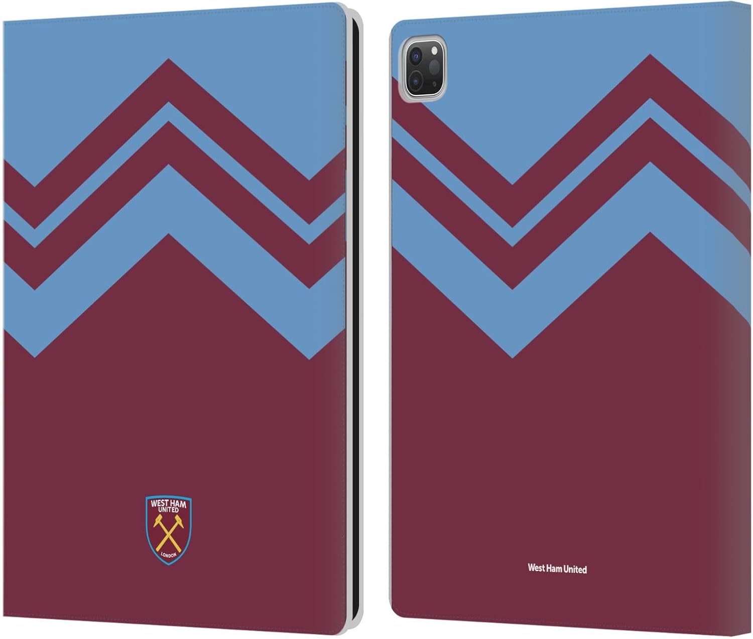 Head Case Designs Officially Licensed West Ham United FC Arrowhead Lines Crest Graphics Leather Wallet Case Compatible with Apple iPad Pro 13 M4 2024
