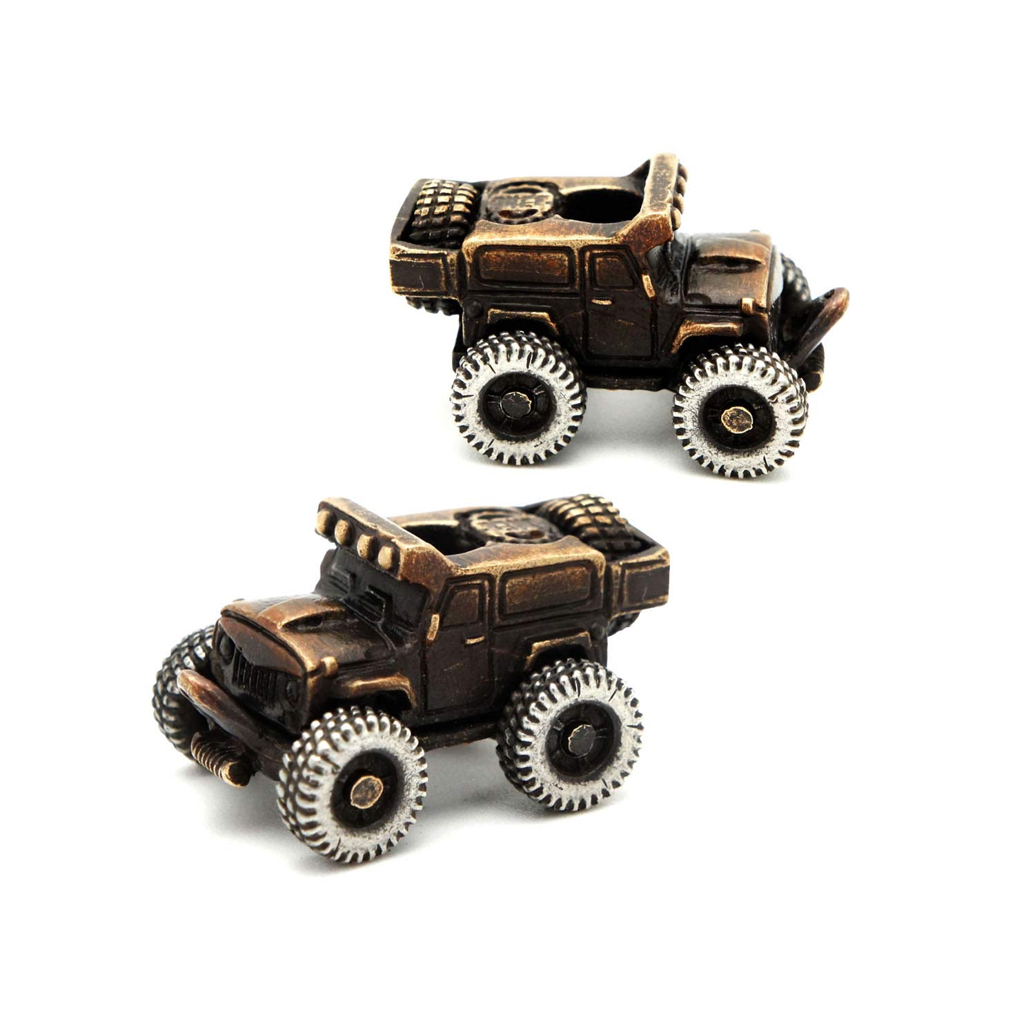 Paracord Bead Hand-Casted, Bronze Charms EDC Accessories for Pendant Buckle,Keychain Pendant,Knife Lanyard,Zipper Pull