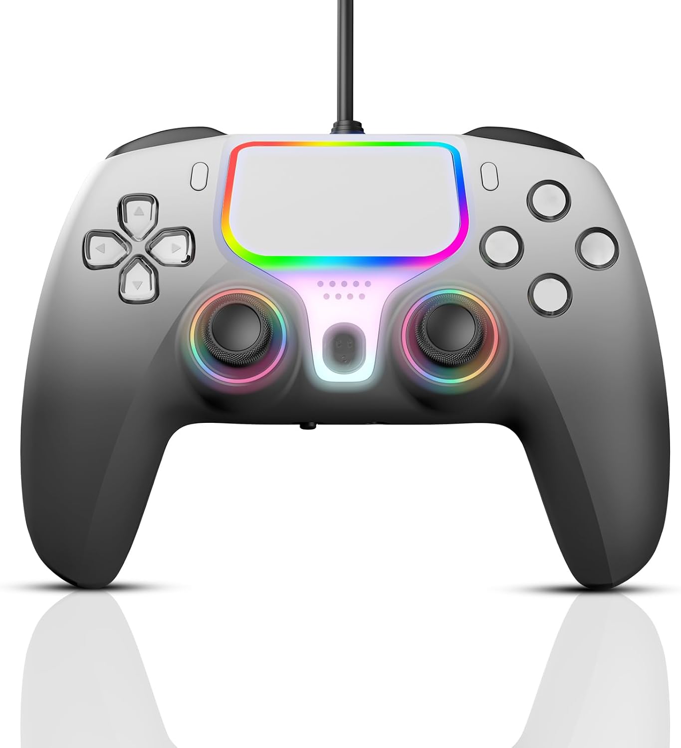 NBCP for PlayStation 5 Wired Game Controller,Compatible With PS5, PS4,PC and Steam Gamepads,Dual Vibration and Hall Effect Triggers,6-Axis Gyroscope,Turbo Function and 3.5mm Headphone Jack - Amazon product rated Grade B