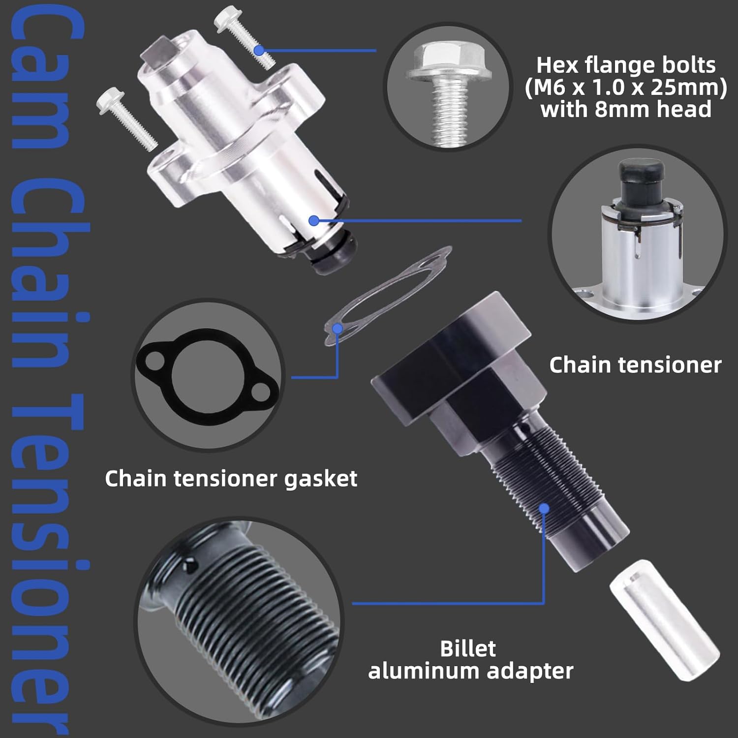 MITZONE Automatic Cam Chain Tensioner Compatible with 2012-2019 Polaris AC Rangger 900 XP 1000 XP 570CC RZR 900 S 1000 S Generals 3022152