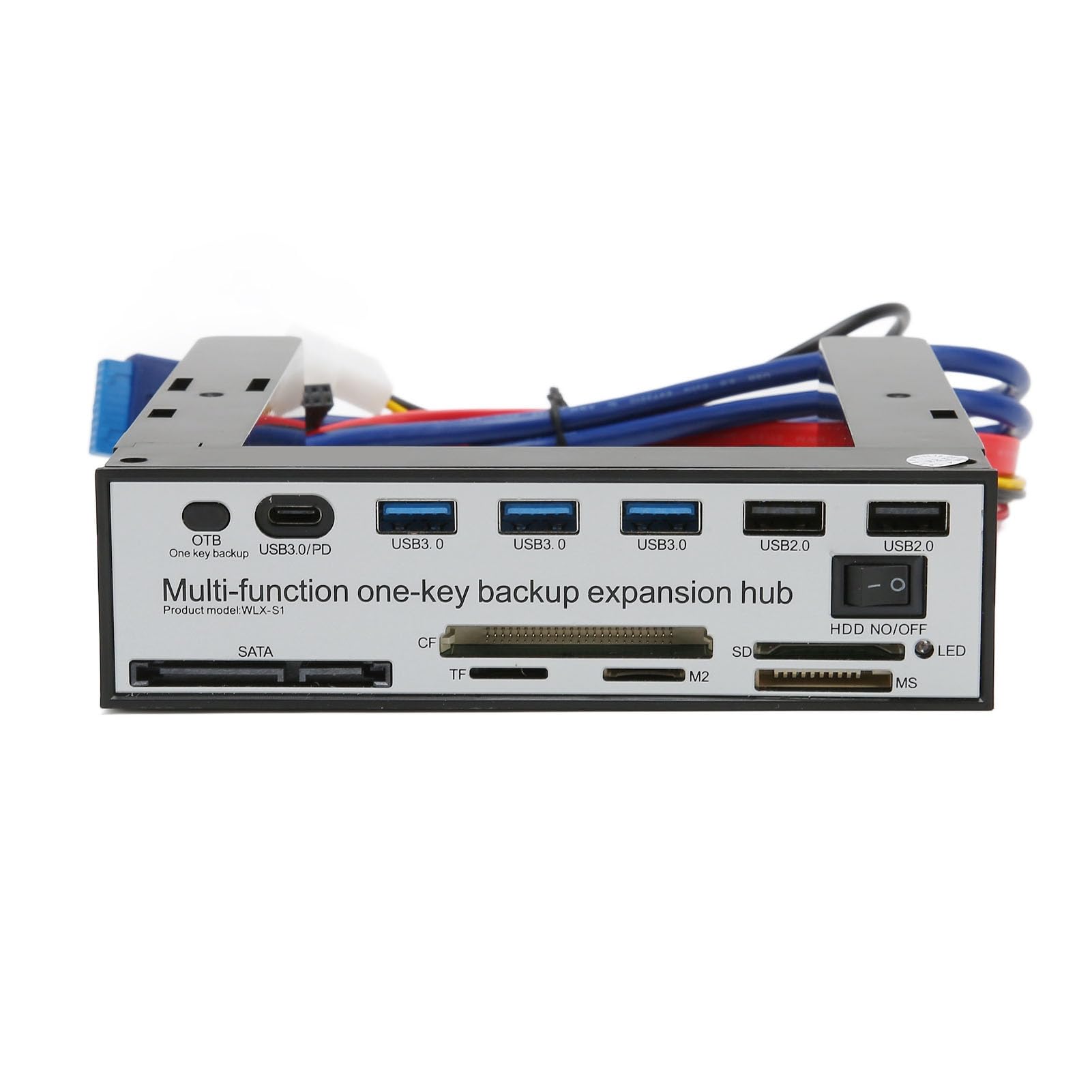 Desktop Media Dashboard, USB3.0 OTB One Click Backup PC Media Front Panel, Computer Front Panel Hub Connector, für WinXP Vista Win7 Win8 Win10 Linux