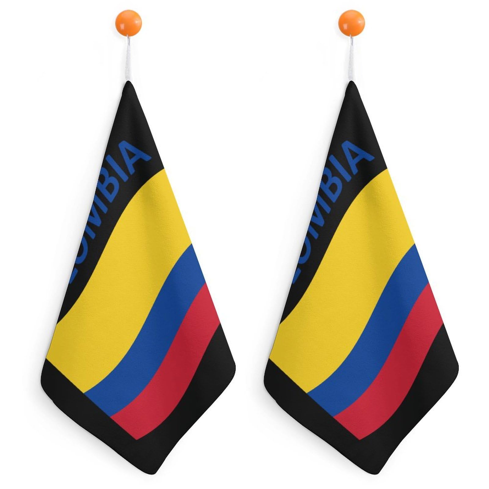 TXFBTRFSA Flag of Colombia Hand Towels with Hanging Loop Kitchen Towel Handkerchiefs Cleaning Cloths
