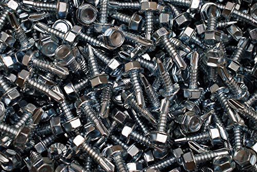(400) Serrated Hex Washer Head 1/4 x 7/8 Self-Drilling Tek Screw #14 Garage Door