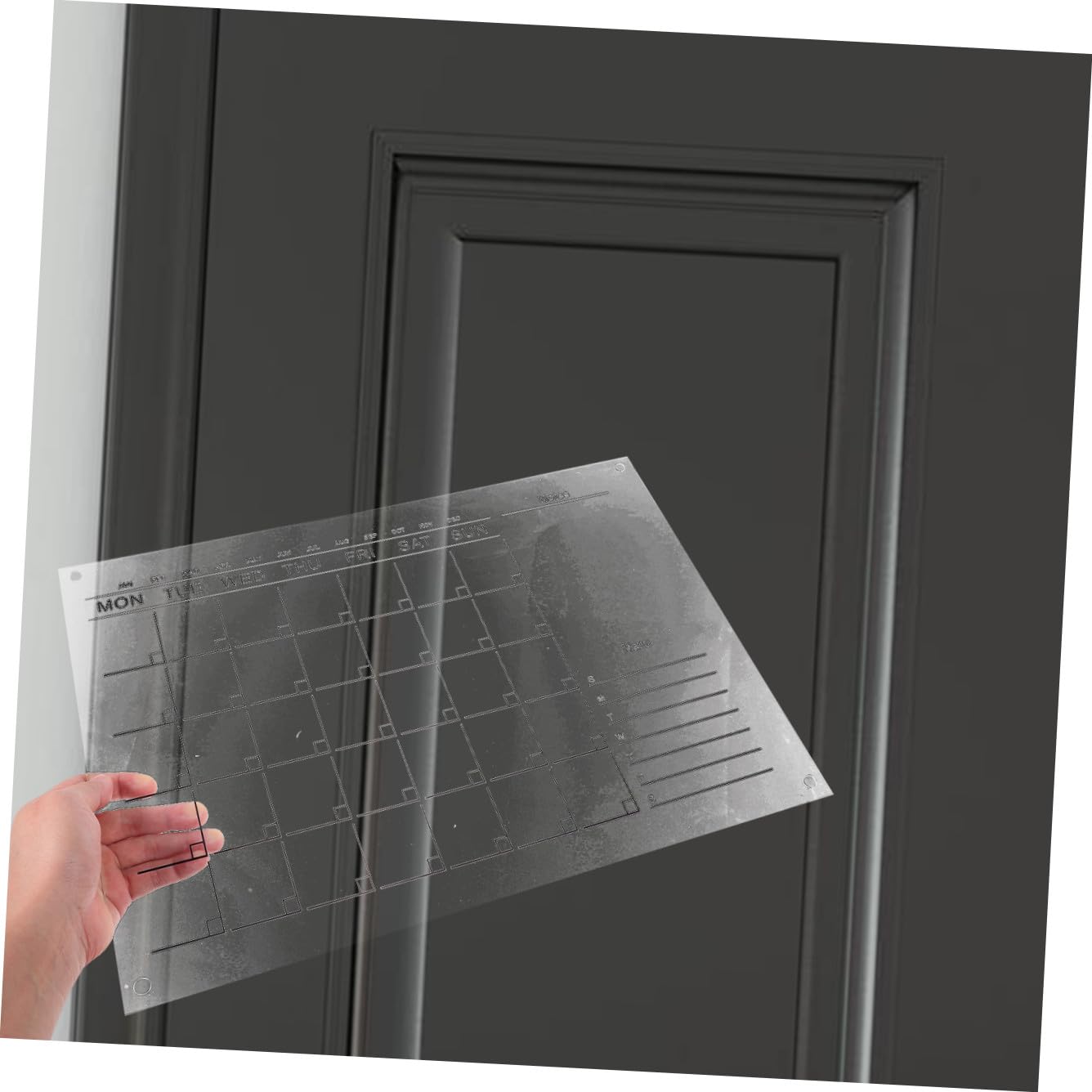 Holibanna Pizarra Acrílica Transparente l Calendario Semanal Borrable, Planificador De Pared Práctico, Colgante Para Nevera 4 Tachuelas y Marcador, Uso Doméstico y Oficina