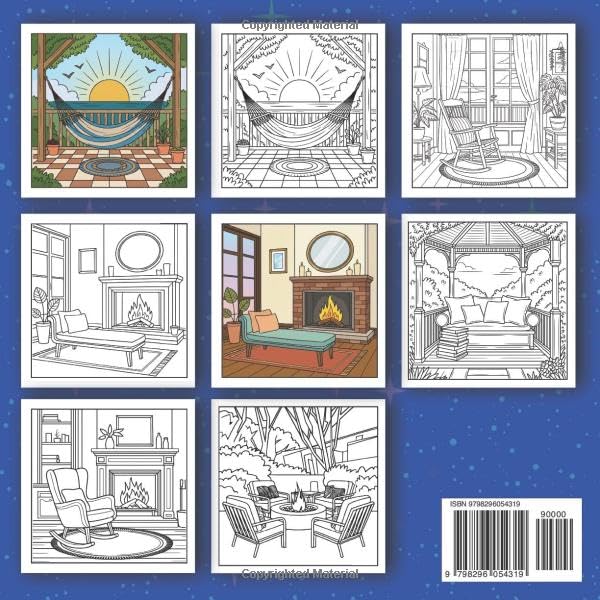 Cozy Spaces: A Coloring Book of Modern Living and Relaxing City Escapes: 55 Unique Illustrations for Adults, Teens, and Anyone Who Loves to Slow Down, Unwind, and Color image 3
